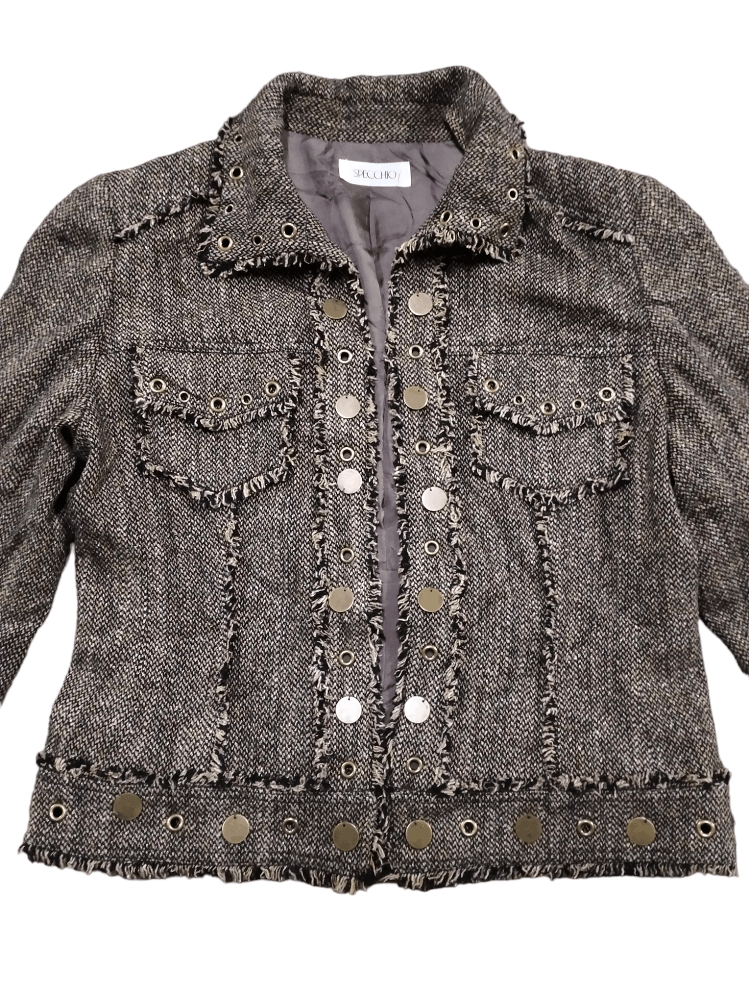 Japanese Brand Rare🔥Tweed Wool Jacket Style Size S / US 4 / IT 40 - 6 Thumbnail