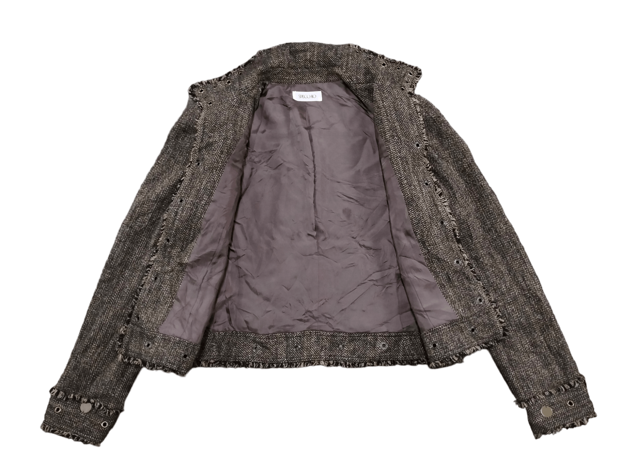 Japanese Brand Rare🔥Tweed Wool Jacket Style Size S / US 4 / IT 40 - 10 Thumbnail
