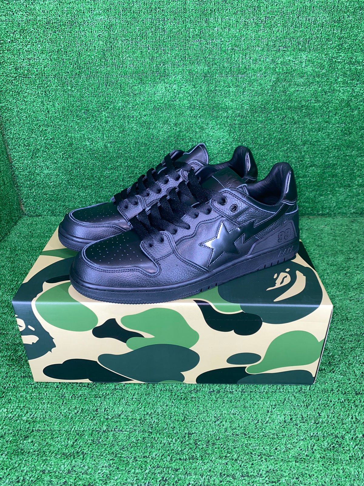 Pre-owned Bape Sk8 Sta 3 Black Size 10 Shoes