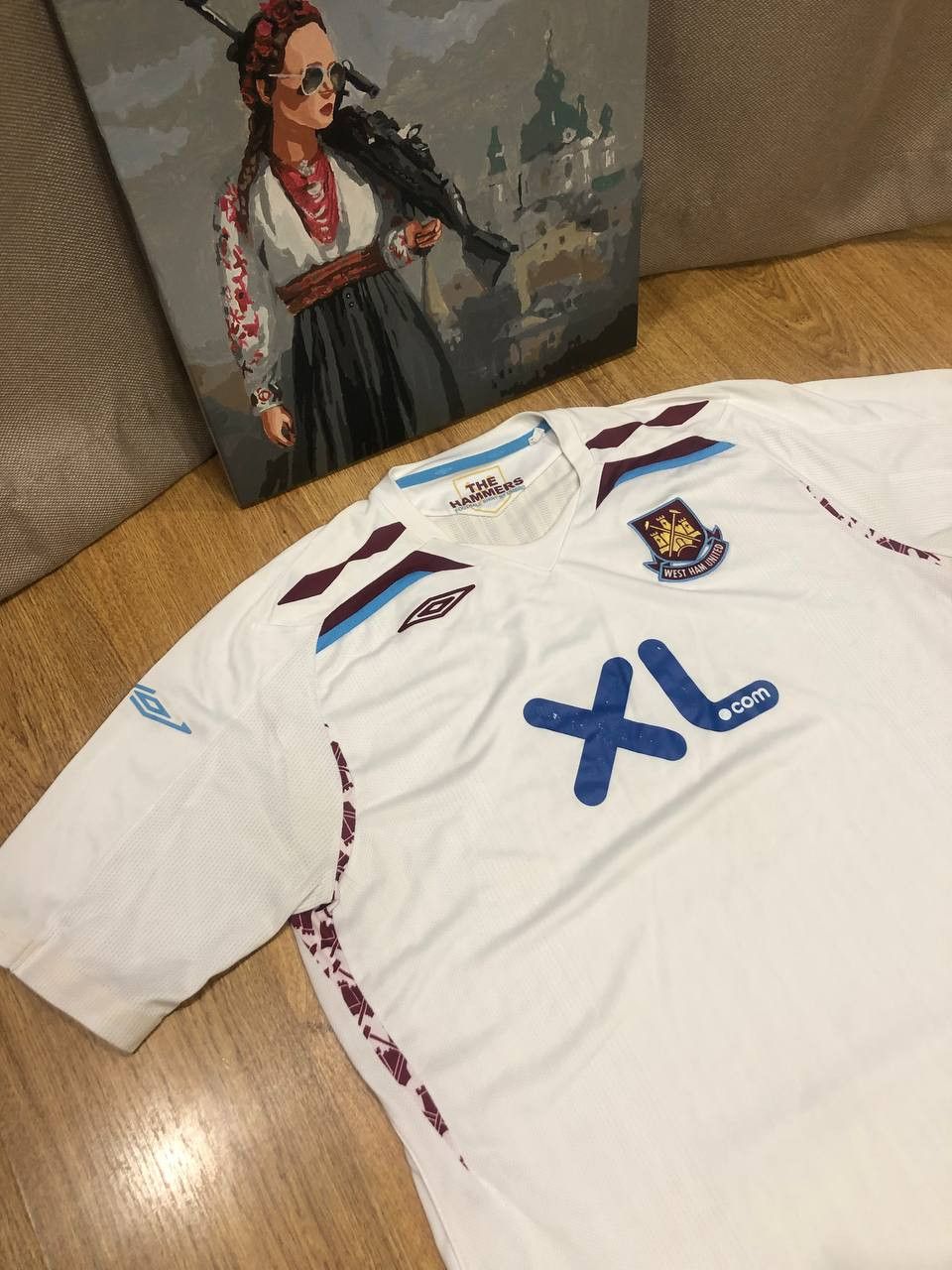 Umbro × Vintage West Ham United Away Football Shirt 2007/2008 long sleeve Size US XXL / EU 58 / 5 - 2 Thumbnail