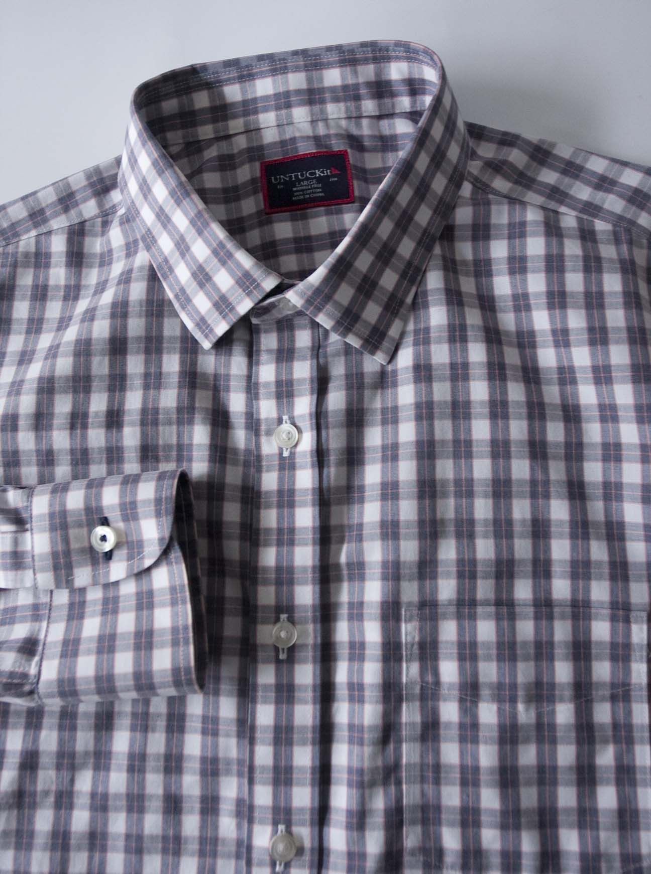 UNTUCKit Untuckit Shirt Wrinkle Free Cotton Plaid Size L Size US L / EU 52-54 / 3 - 1 Thumbnail