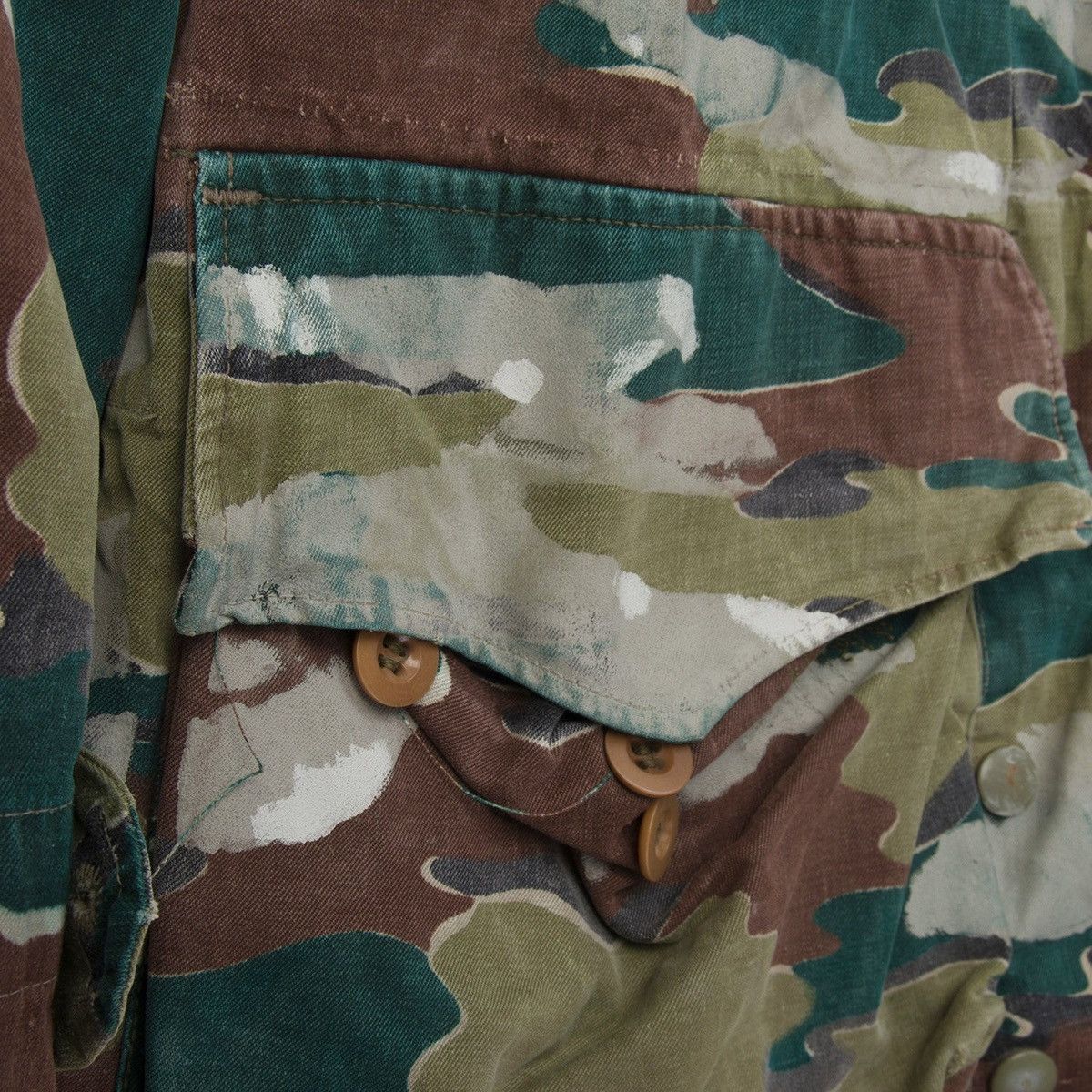 Maharishi 1 OF 1 UPCYCLED IN LONDON M65 Congo Smock Tiger Camo Painted Size US L / EU 52-54 / 3 - 3 Thumbnail