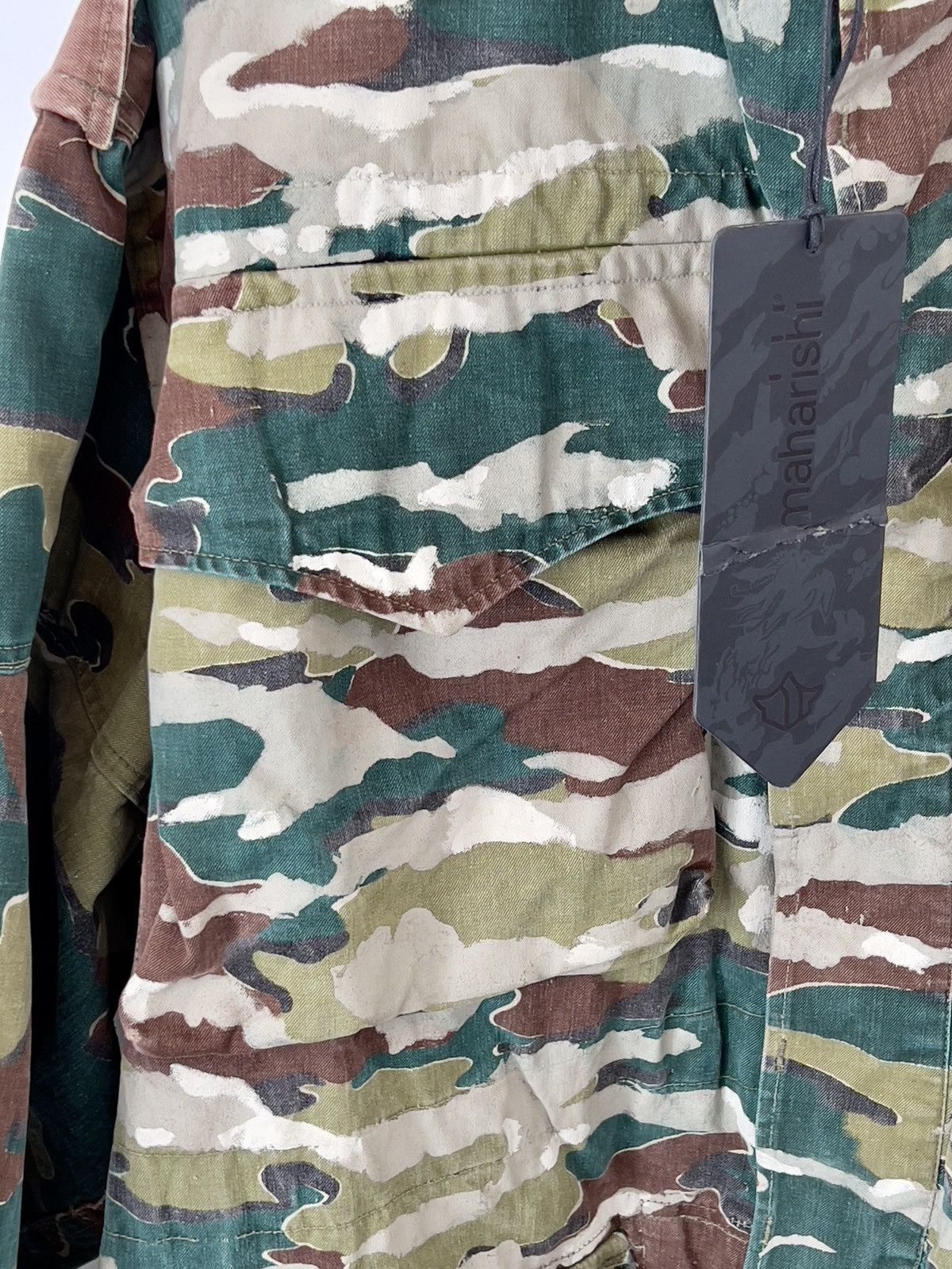 Maharishi 1 OF 1 UPCYCLED IN LONDON M65 Congo Smock Tiger Camo Painted Size US L / EU 52-54 / 3 - 7 Thumbnail