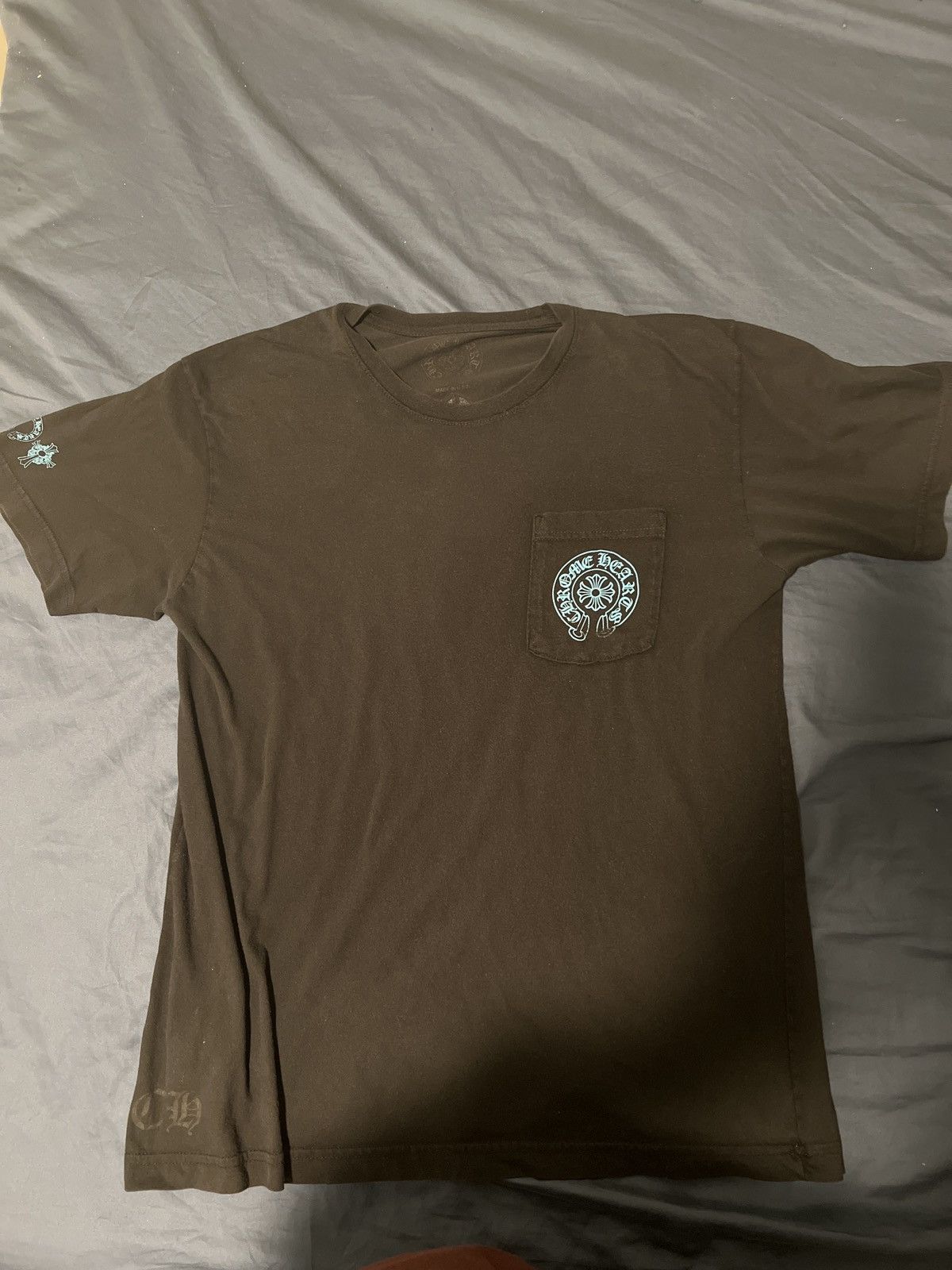 Chrome Hearts Chrome Hearts Triple Logo Blue Short Sleeve T