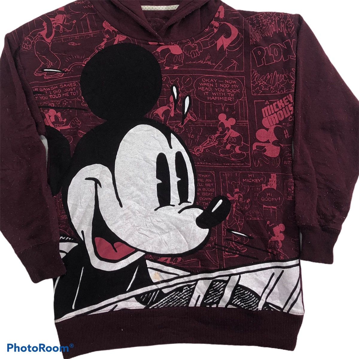 Disney Mickey Mouse Full Print Hoodie Pullover Sweatshirt Size US M / EU 48-50 / 2 - 2 Thumbnail