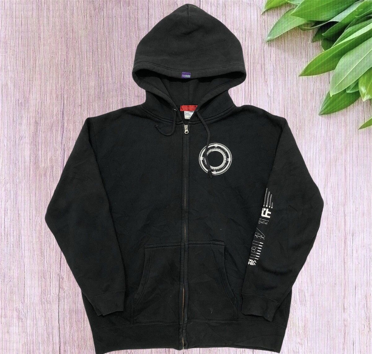 Japanese Brand Rare🔥Japanese Kanji Letter Zipper Hoodie sweatshirt Size US XL / EU 56 / 4 - 2 Thumbnail