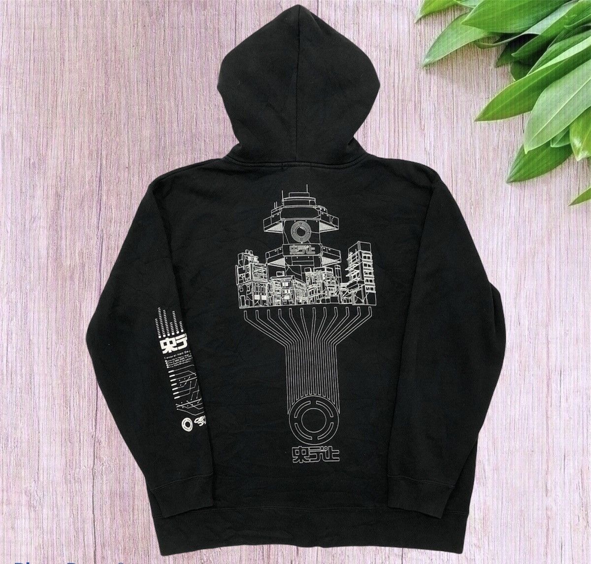 Japanese Brand Rare🔥Japanese Kanji Letter Zipper Hoodie sweatshirt Size US XL / EU 56 / 4 - 1 Thumbnail