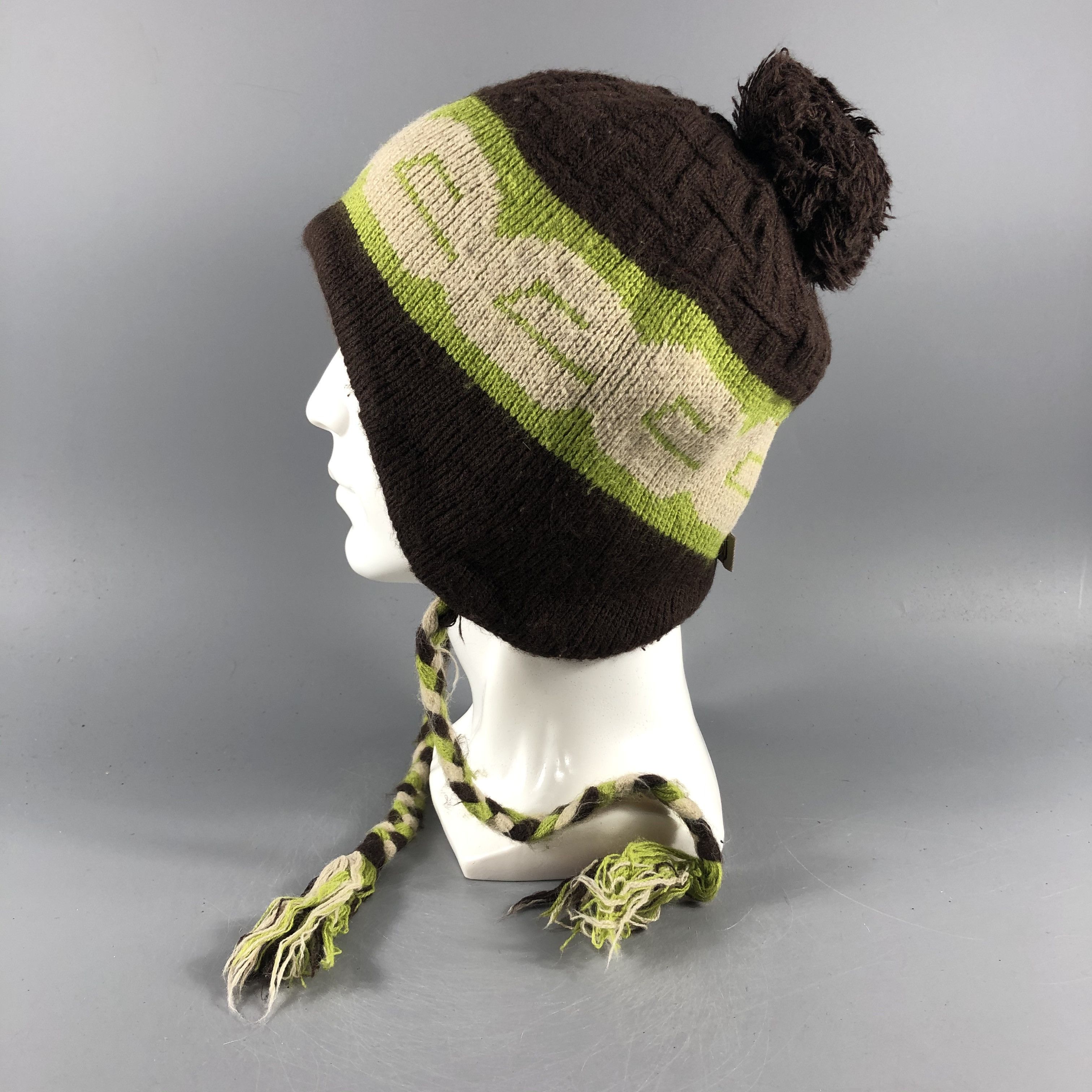 Japanese Brand × Vintage Estivo Hats Earflap Beanie Stripe Snow Hat Snow Cap B1282 Size ONE SIZE - 2 Thumbnail