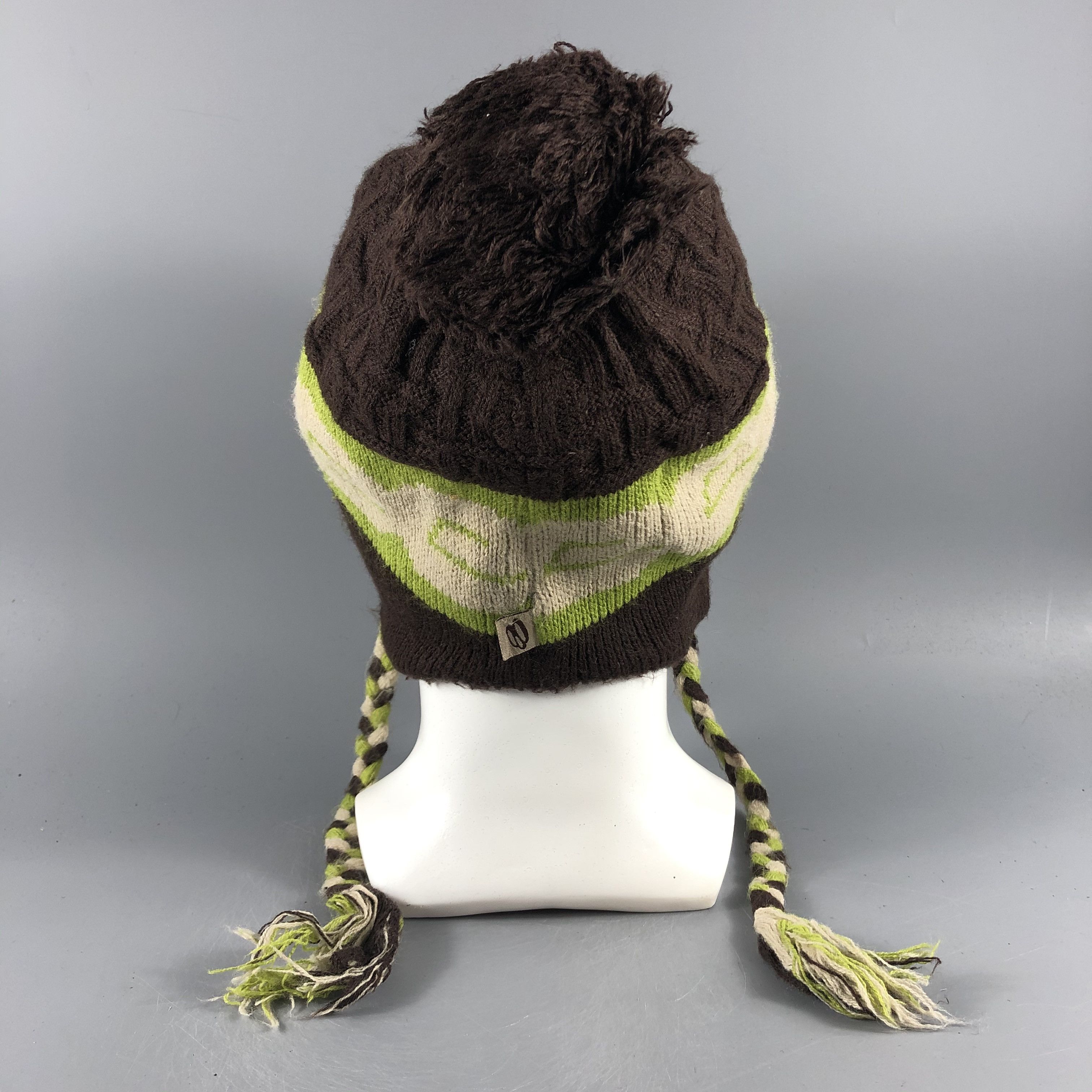 Japanese Brand × Vintage Estivo Hats Earflap Beanie Stripe Snow Hat Snow Cap B1282 Size ONE SIZE - 3 Thumbnail