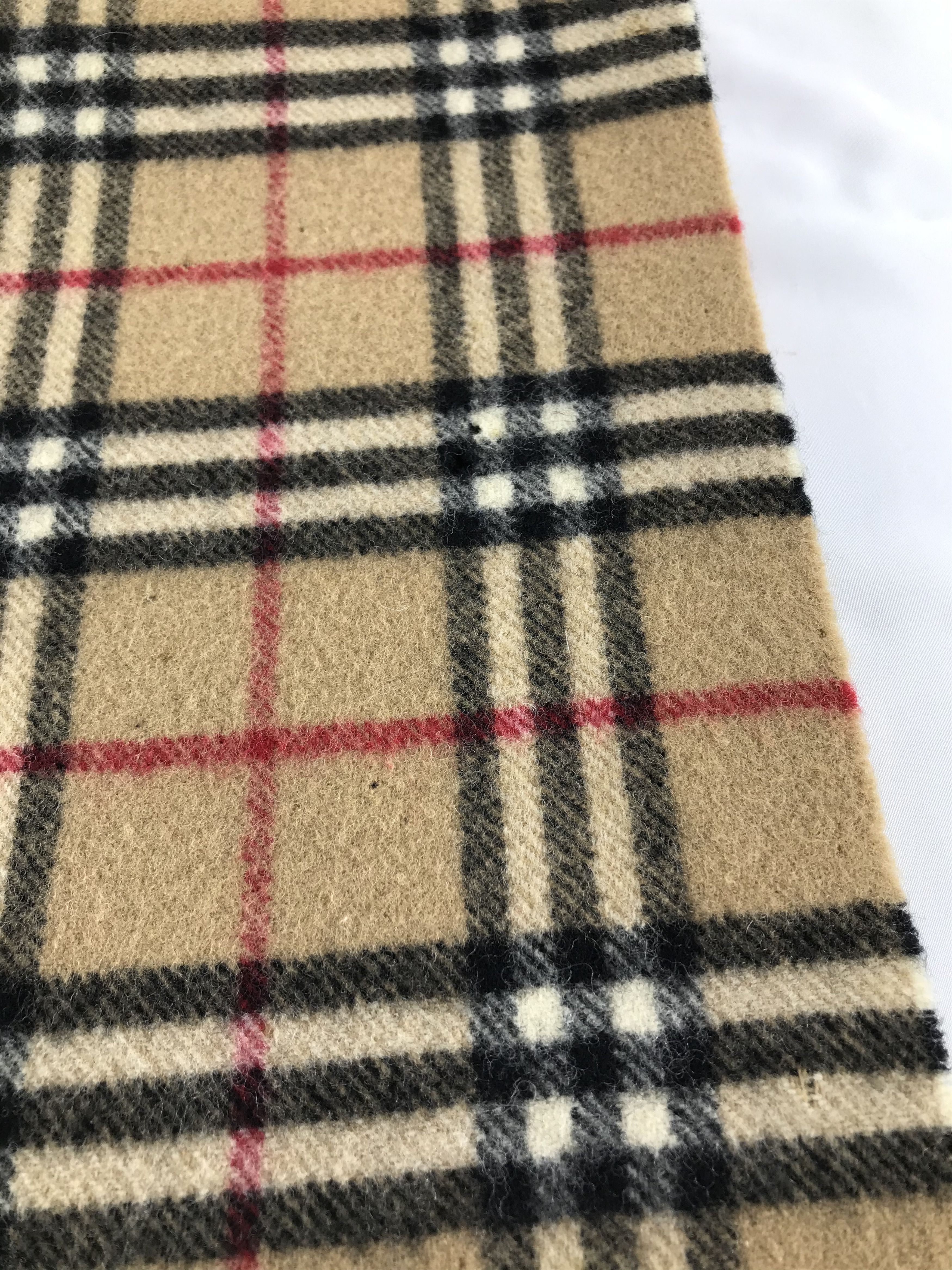 Burberry Burberrys Tan Nova Check Scarf Muffler Wool V435 Size ONE SIZE - 7 Thumbnail