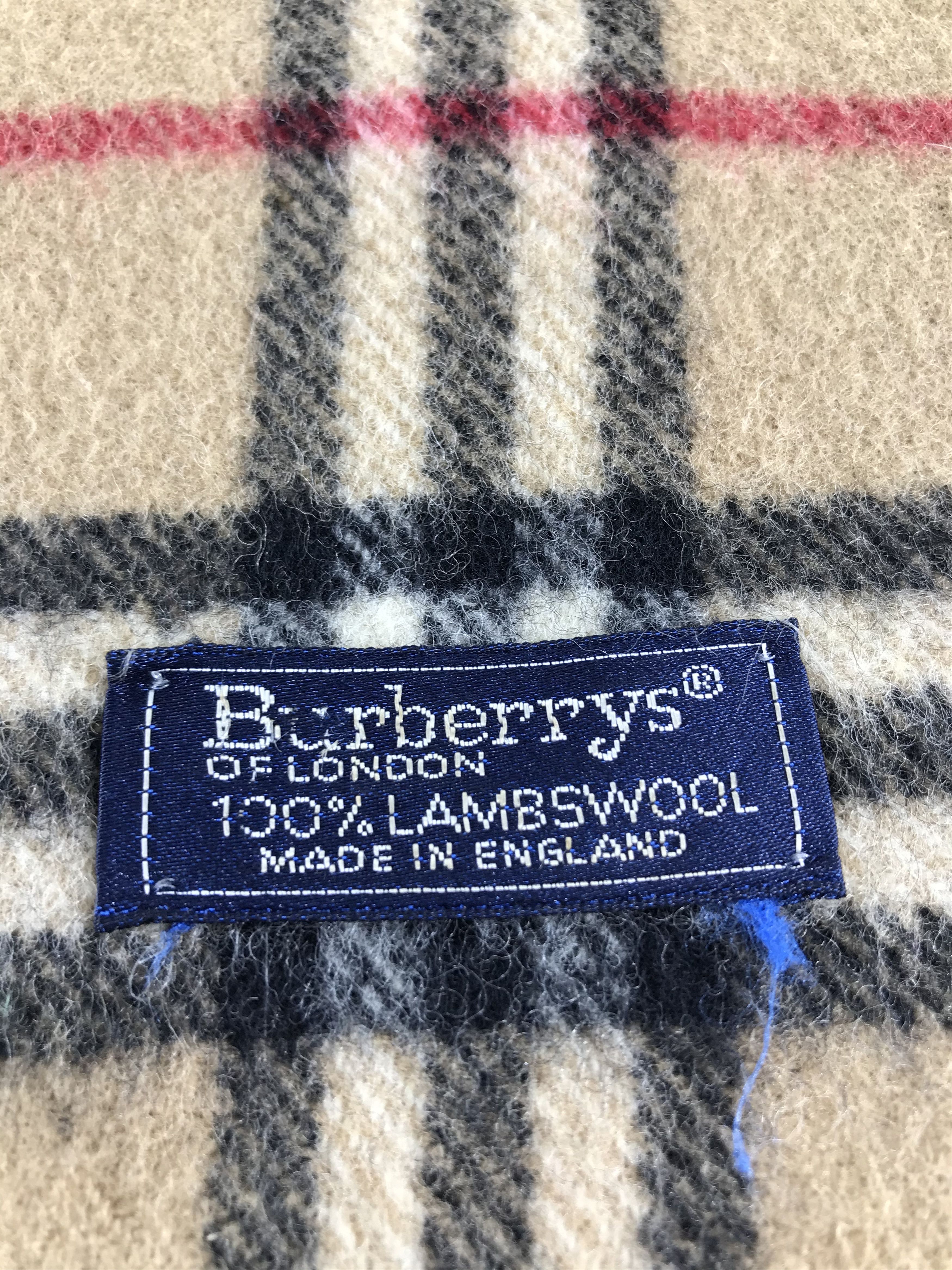 Burberry Burberrys Tan Nova Check Scarf Muffler Wool V435 Size ONE SIZE - 4 Thumbnail