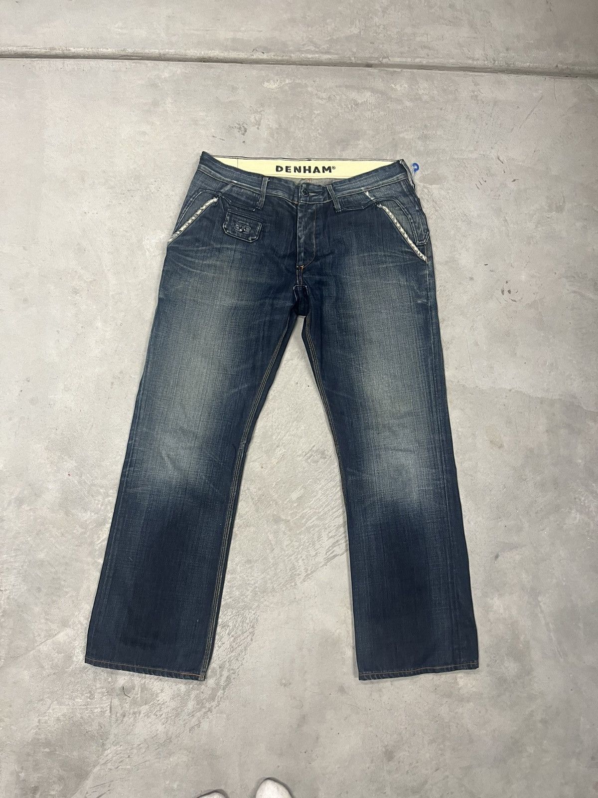 DENHAM Vintage Blue Designer Jeans Size US 36 / EU 52 - 3 Thumbnail