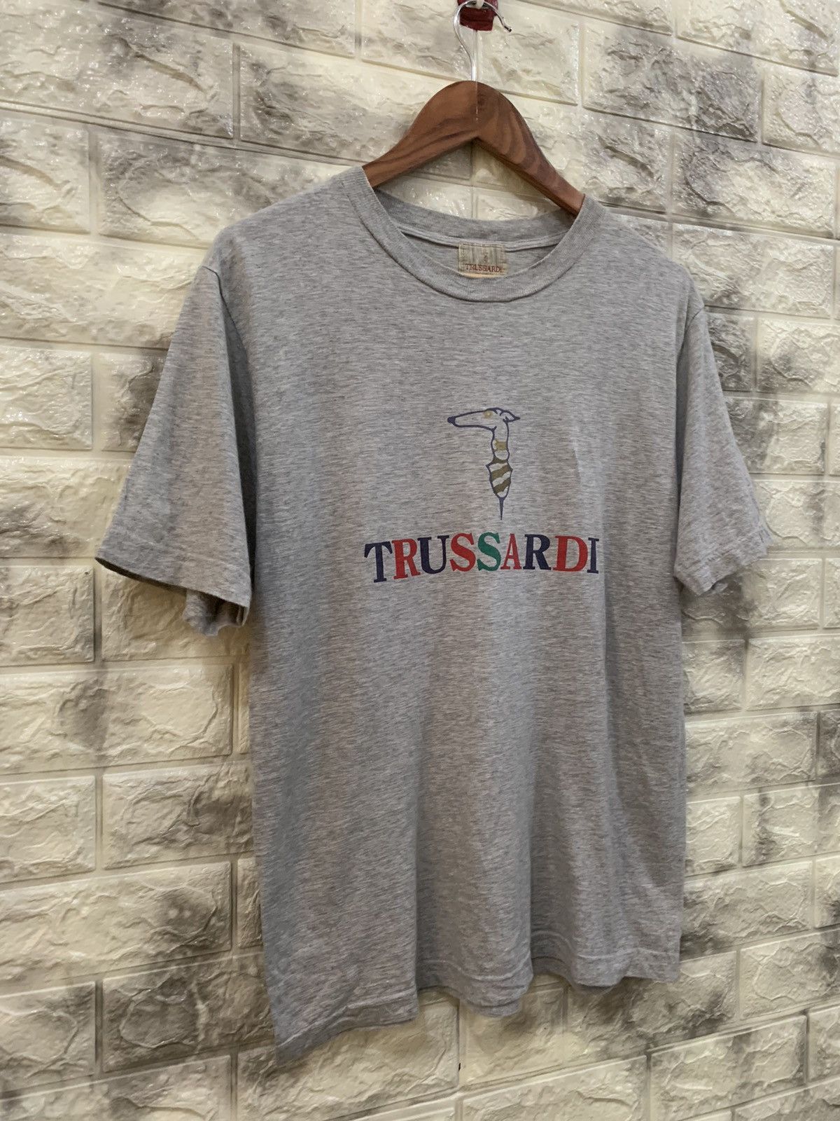 Trussardi Vintage Trussardi Multicolour Logo Tee Size US S / EU 44-46 / 1 - 4 Thumbnail