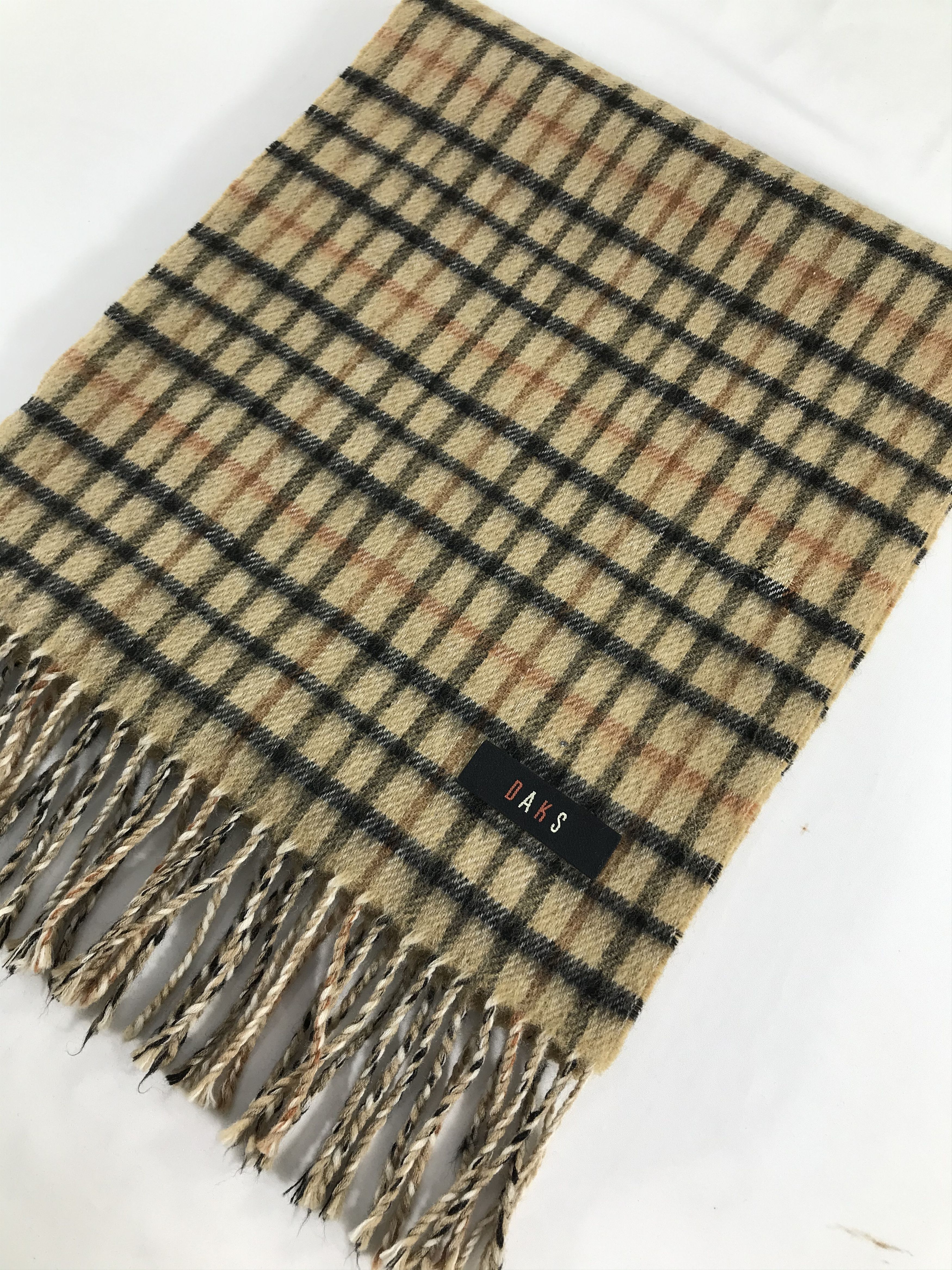 DAKS DAKS London Gingham Wool Scarf Muffler Neck Wrap V209 Size ONE SIZE - 3 Thumbnail