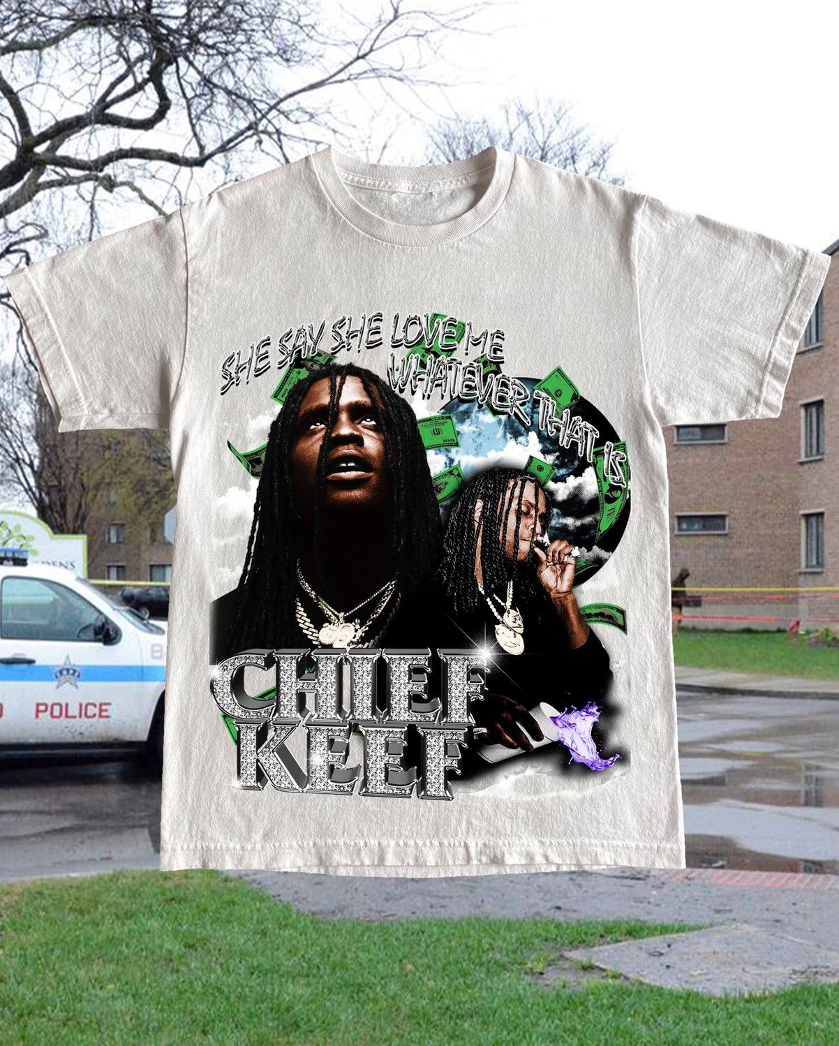 Rap Tees Chief Keef Rap Tee (White) Size US L / EU 52-54 / 3 - 1 Preview