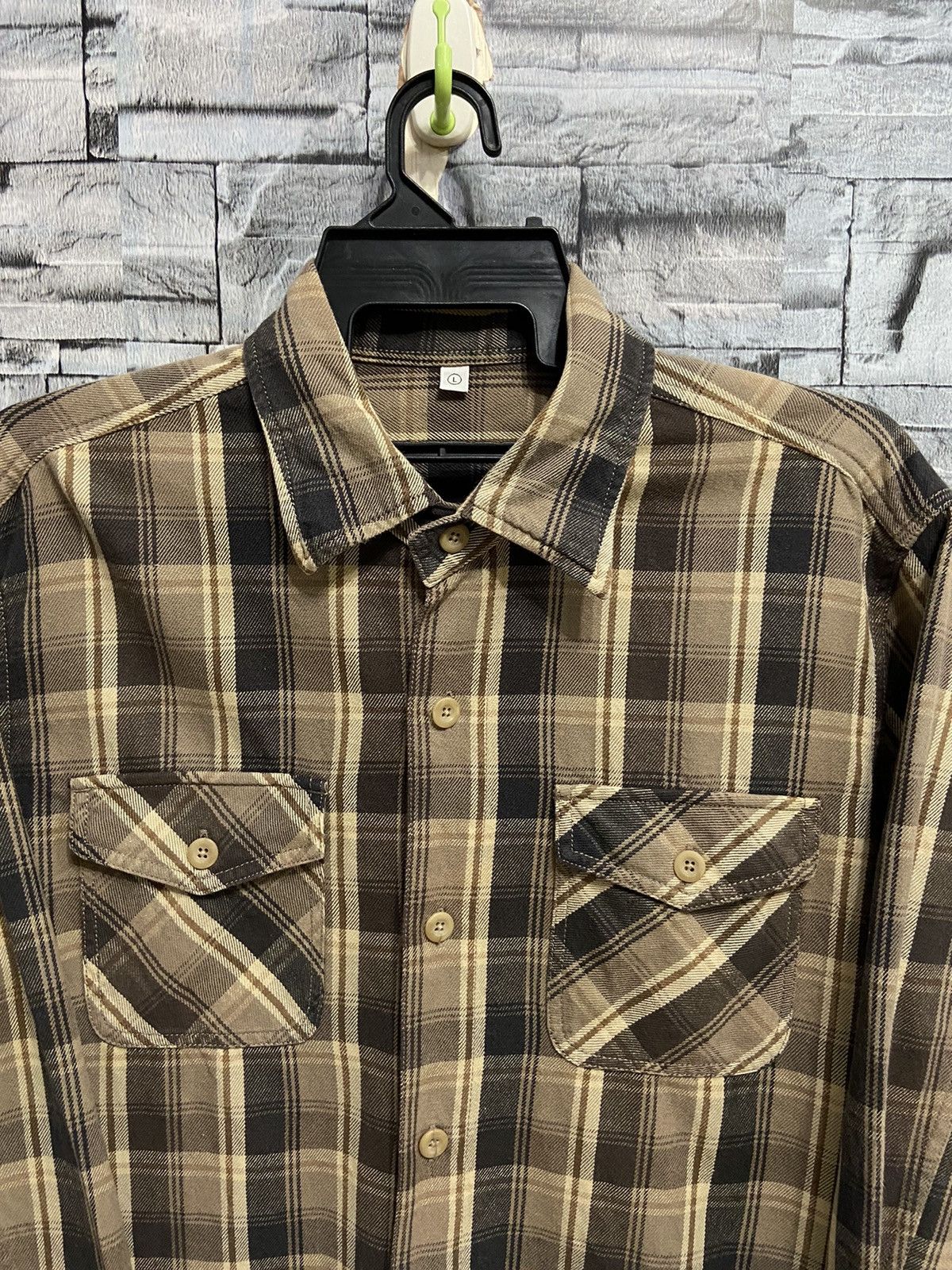 Flannel Vintage Flannel double pocket plaid design Size US L / EU 52-54 / 3 - 2 Thumbnail