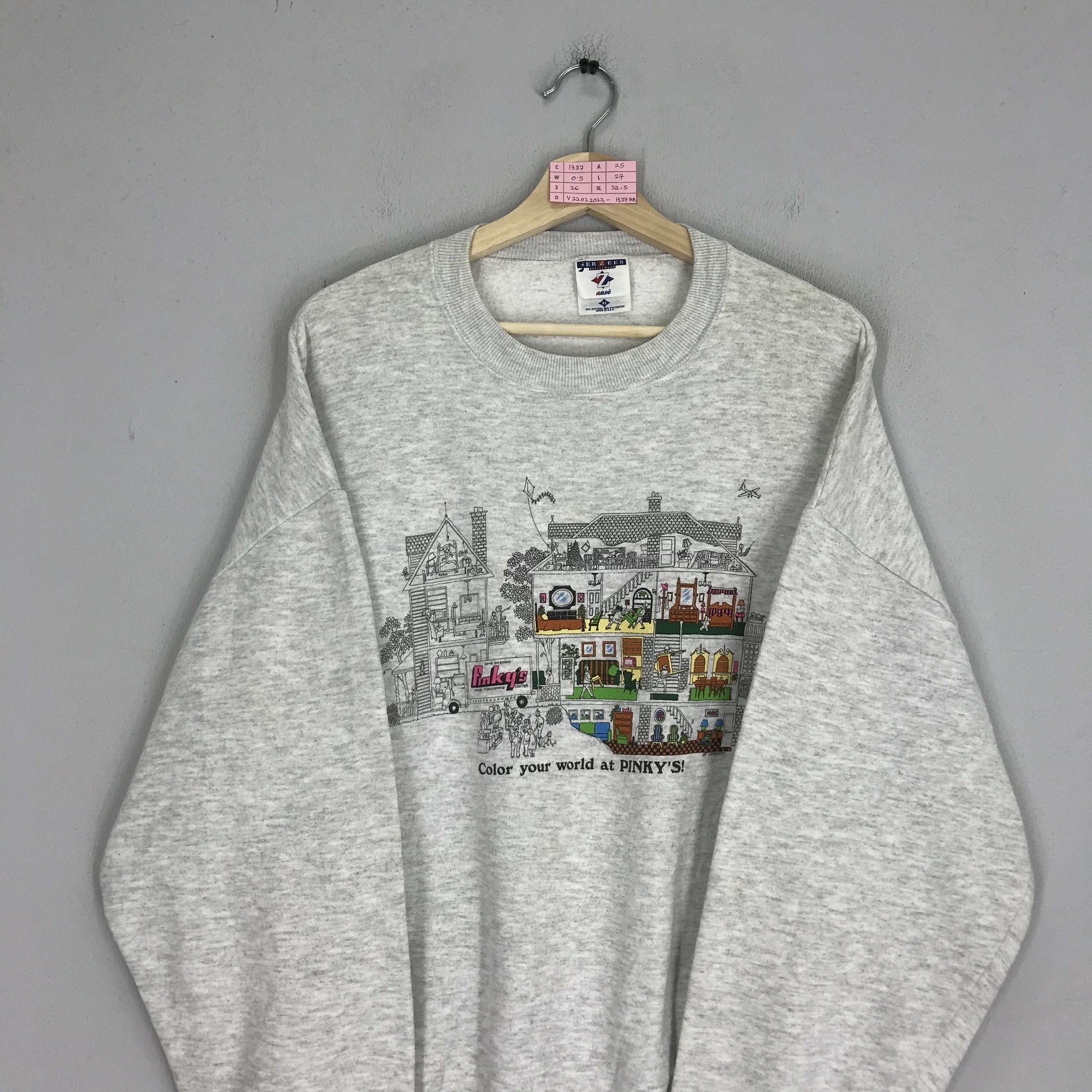 Arts & Science Vintage Pinkys Graphics House USA Artwork House Crewneck Size US L / EU 52-54 / 3 - 3 Thumbnail