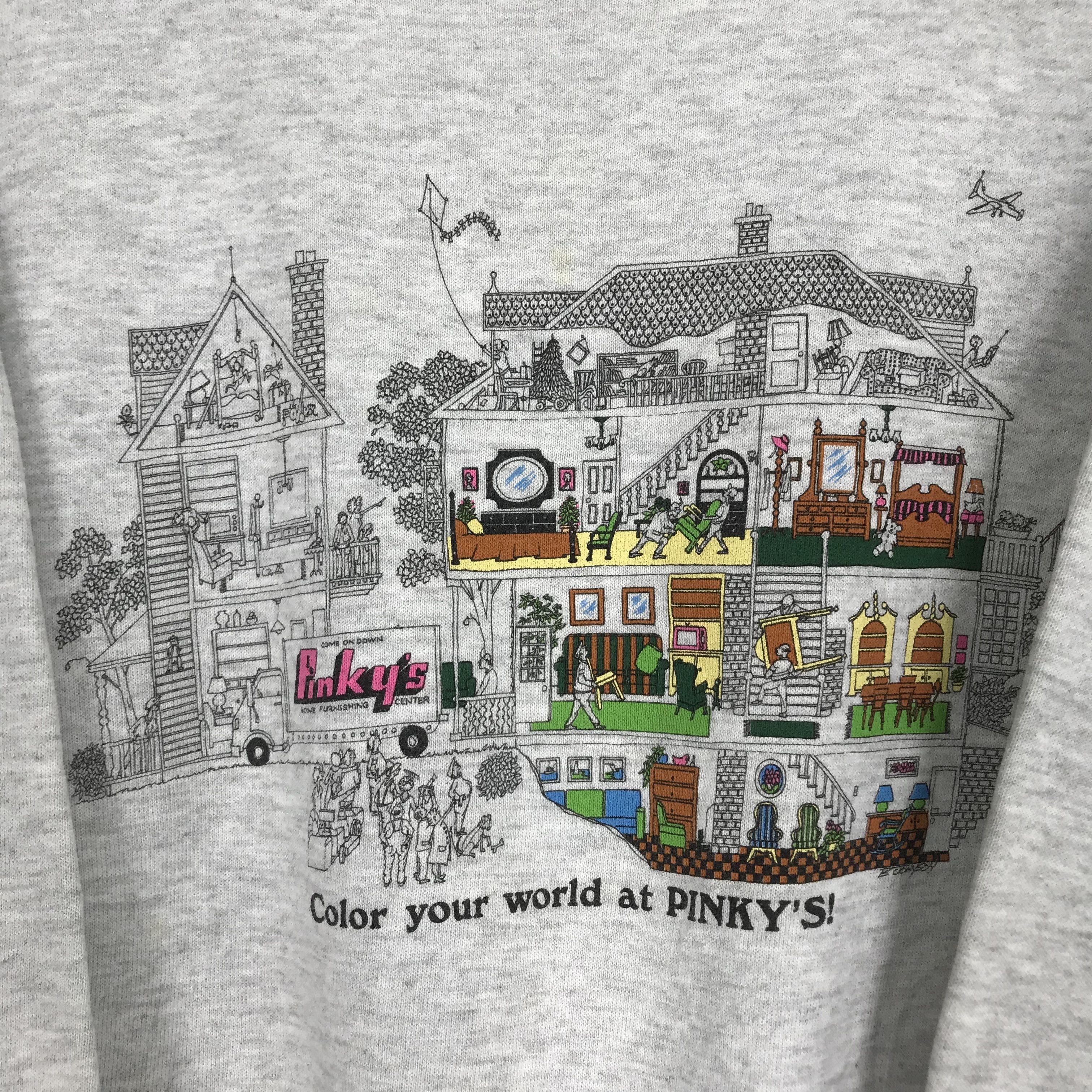 Arts & Science Vintage Pinkys Graphics House USA Artwork House Crewneck Size US L / EU 52-54 / 3 - 5 Thumbnail