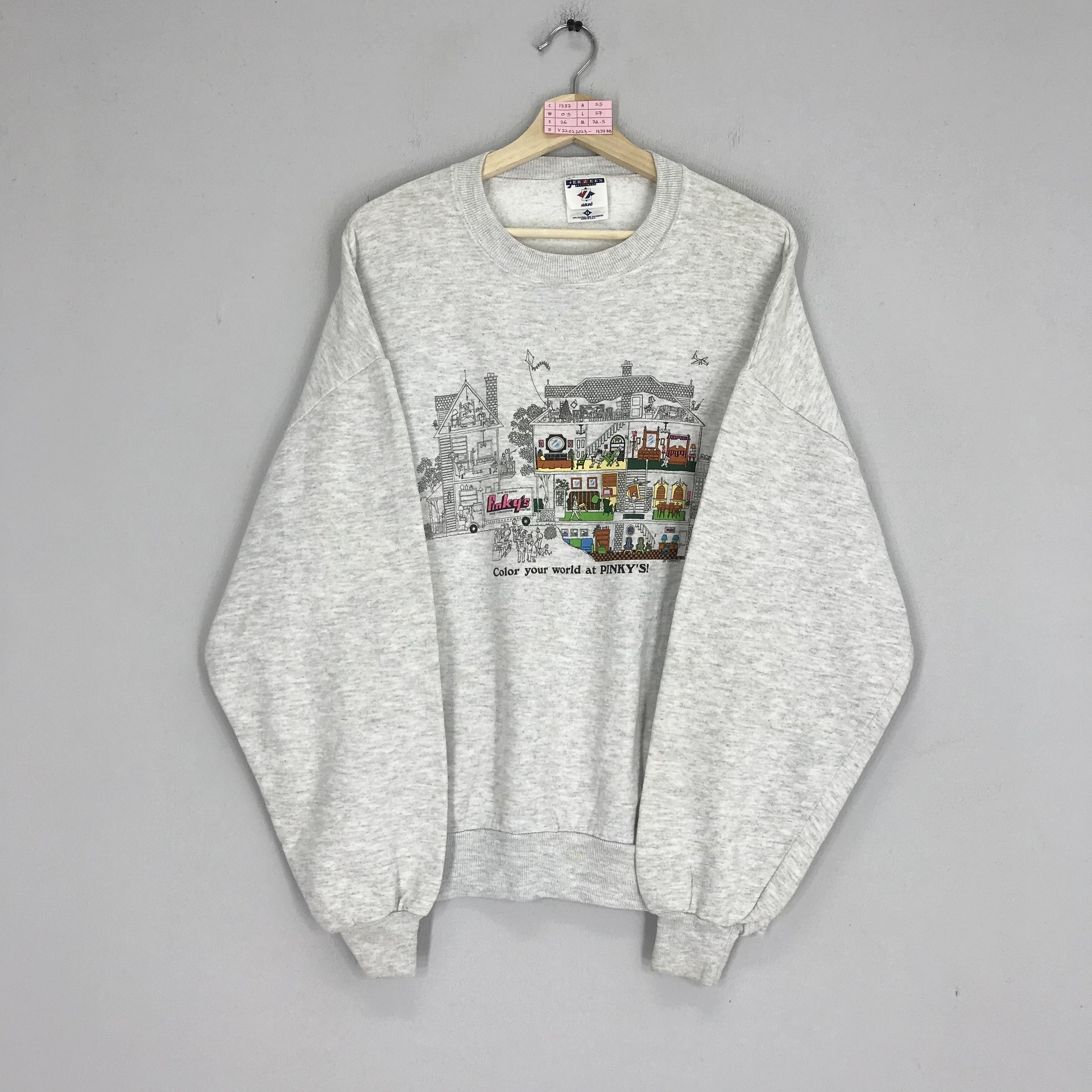 Arts & Science Vintage Pinkys Graphics House USA Artwork House Crewneck Size US L / EU 52-54 / 3 - 1 Thumbnail