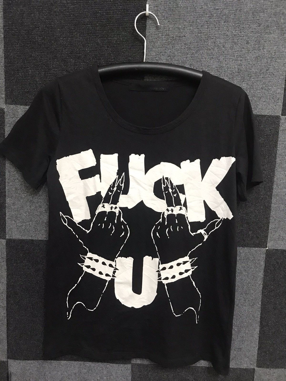 image of Seditionaries Glad News Punk Seditonaries Fuck U Shirt in Black, Women's (Size Small)