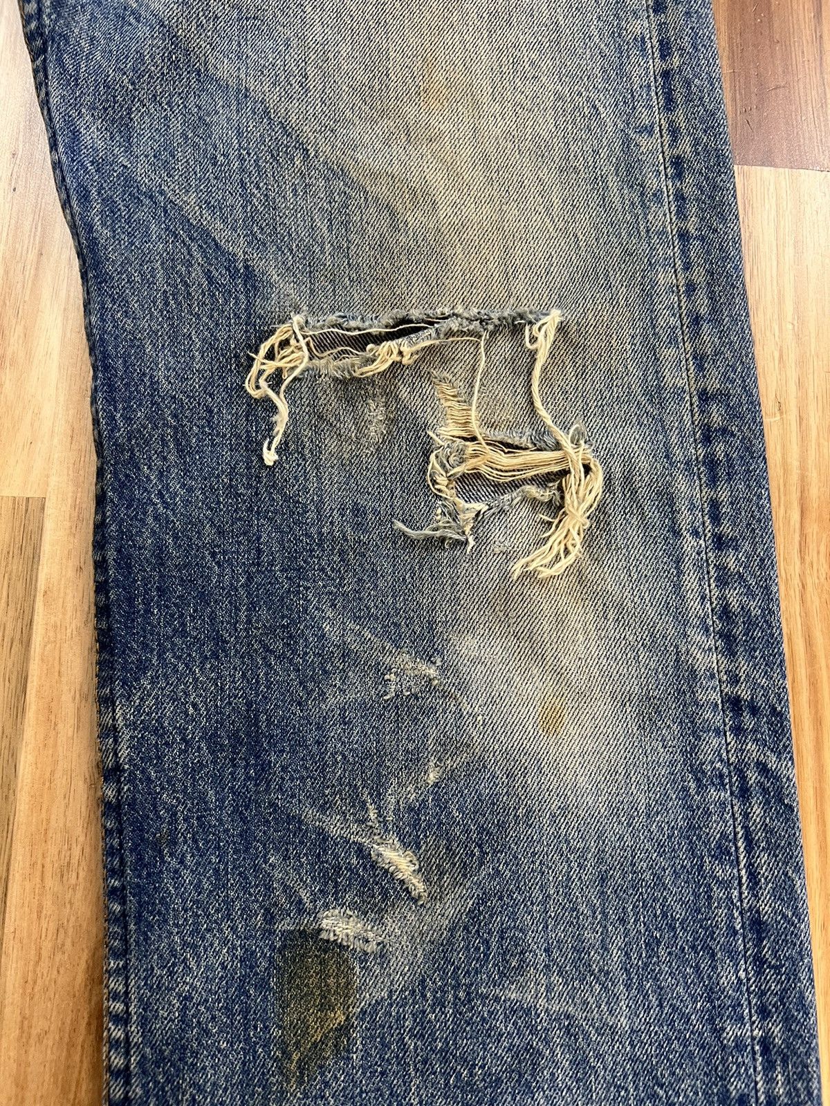 Levi's Vintage 80’s Levis 501 Small e Denim Jeans Size US 33 - 3 Thumbnail