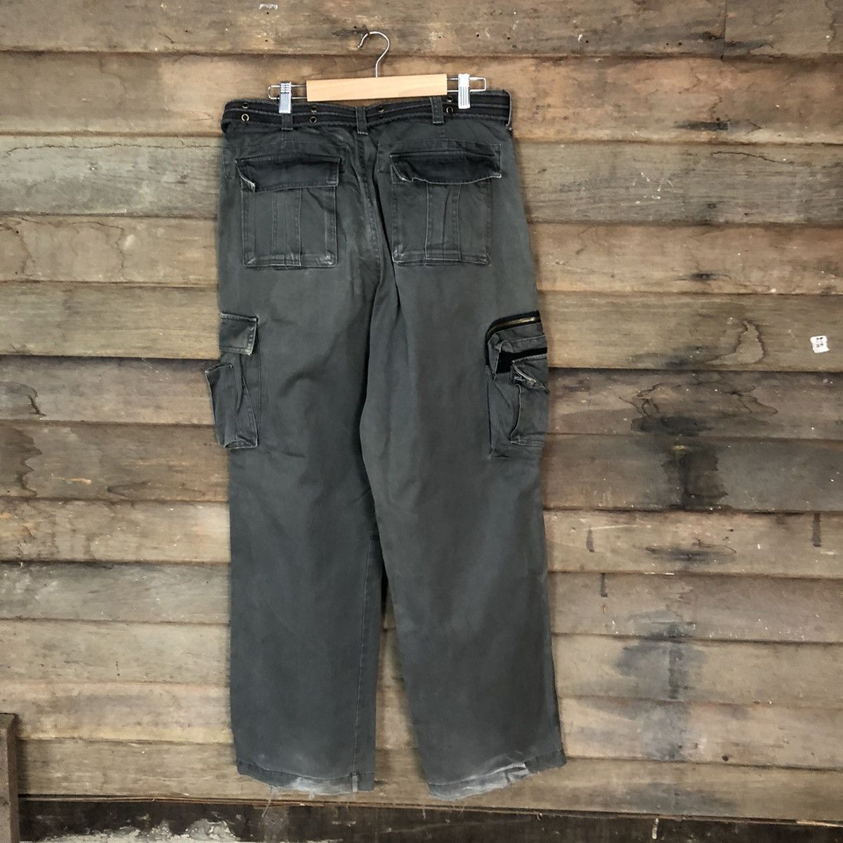 Vintage DL Vache Grey faded multi pocket tactical Cargo Pants #4504 Size US 34 / EU 50 - 11 Thumbnail