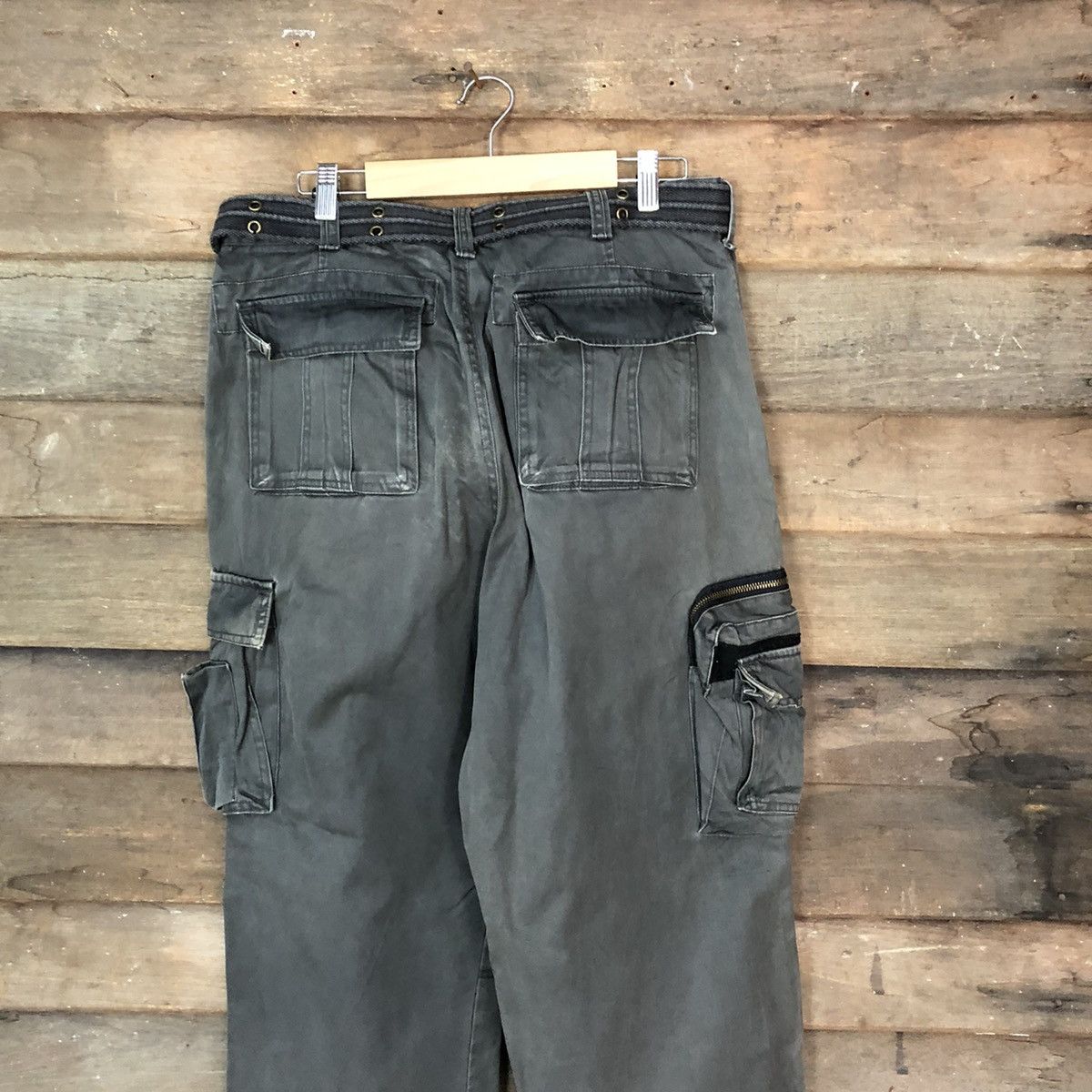 Vintage DL Vache Grey faded multi pocket tactical Cargo Pants #4504 Size US 34 / EU 50 - 12 Thumbnail