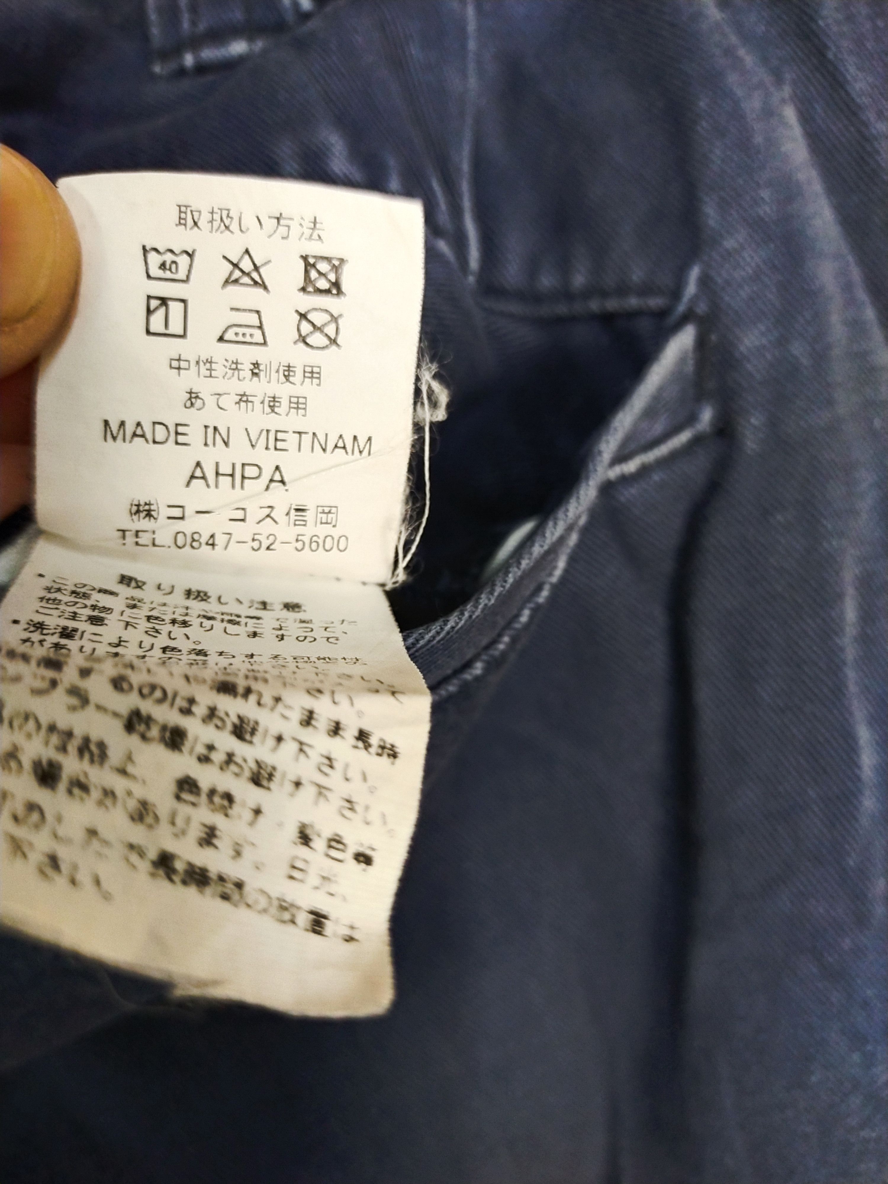 Japanese Brand Japan Dark blue multipocket distressed cargo pants #S124 Size US 31 - 8 Thumbnail