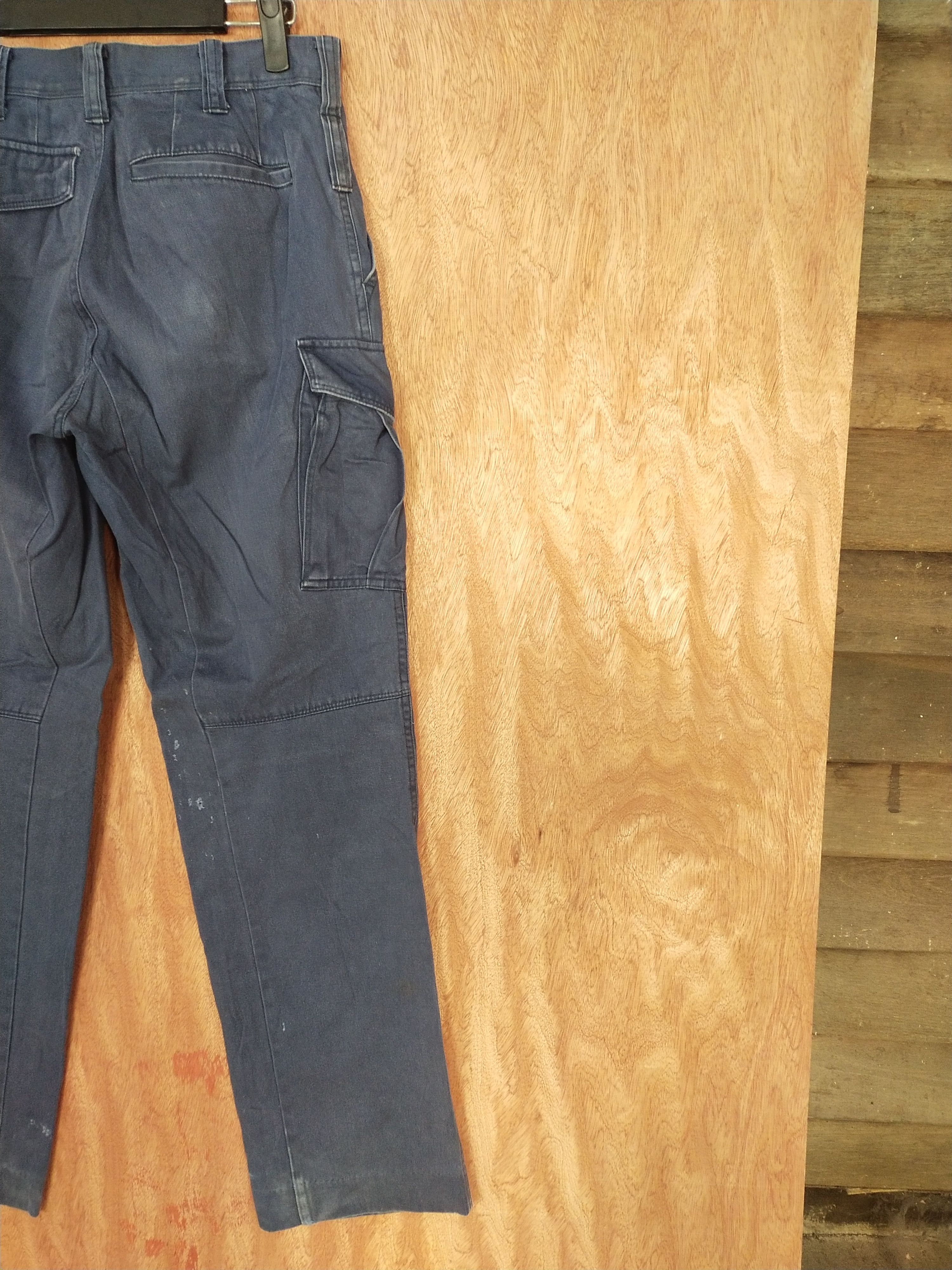 Japanese Brand Japan Dark blue multipocket distressed cargo pants #S124 Size US 31 - 9 Thumbnail