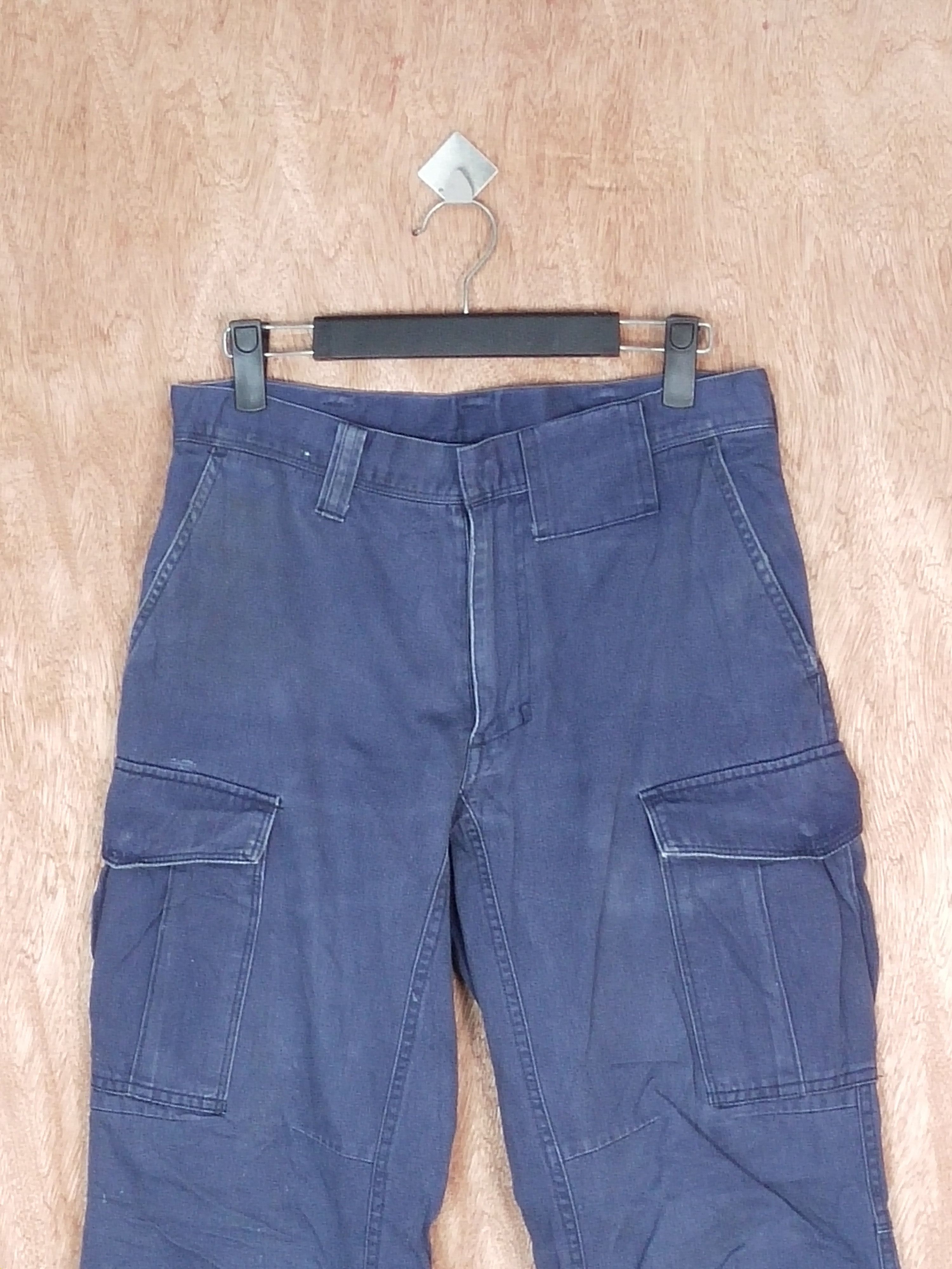 Japanese Brand Japan Dark blue multipocket distressed cargo pants #S124 Size US 31 - 2 Thumbnail