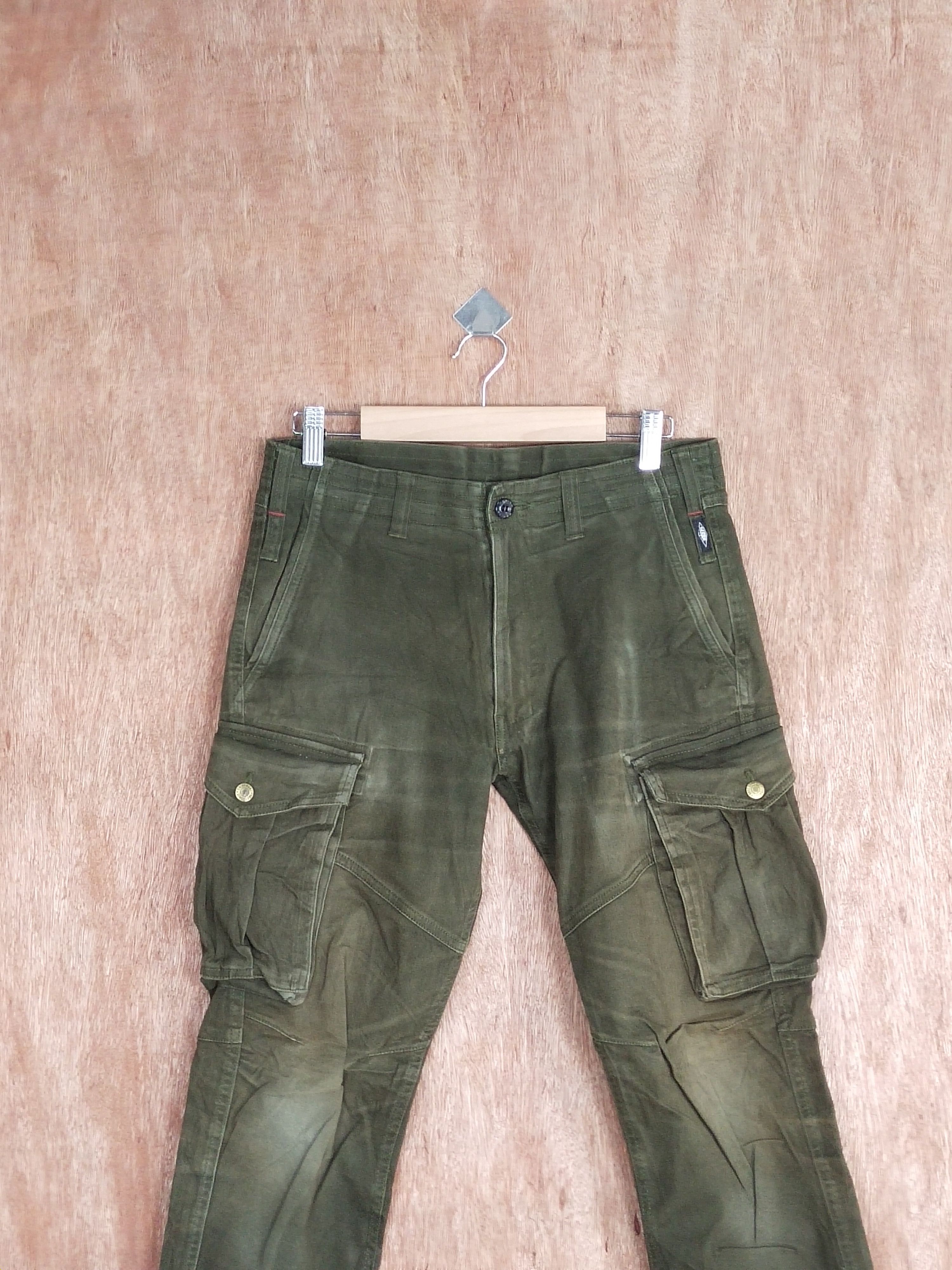 Japanese Brand Geride dark brown multipocket tactical cargo pants #S115 Size US 30 / EU 46 - 2 Thumbnail