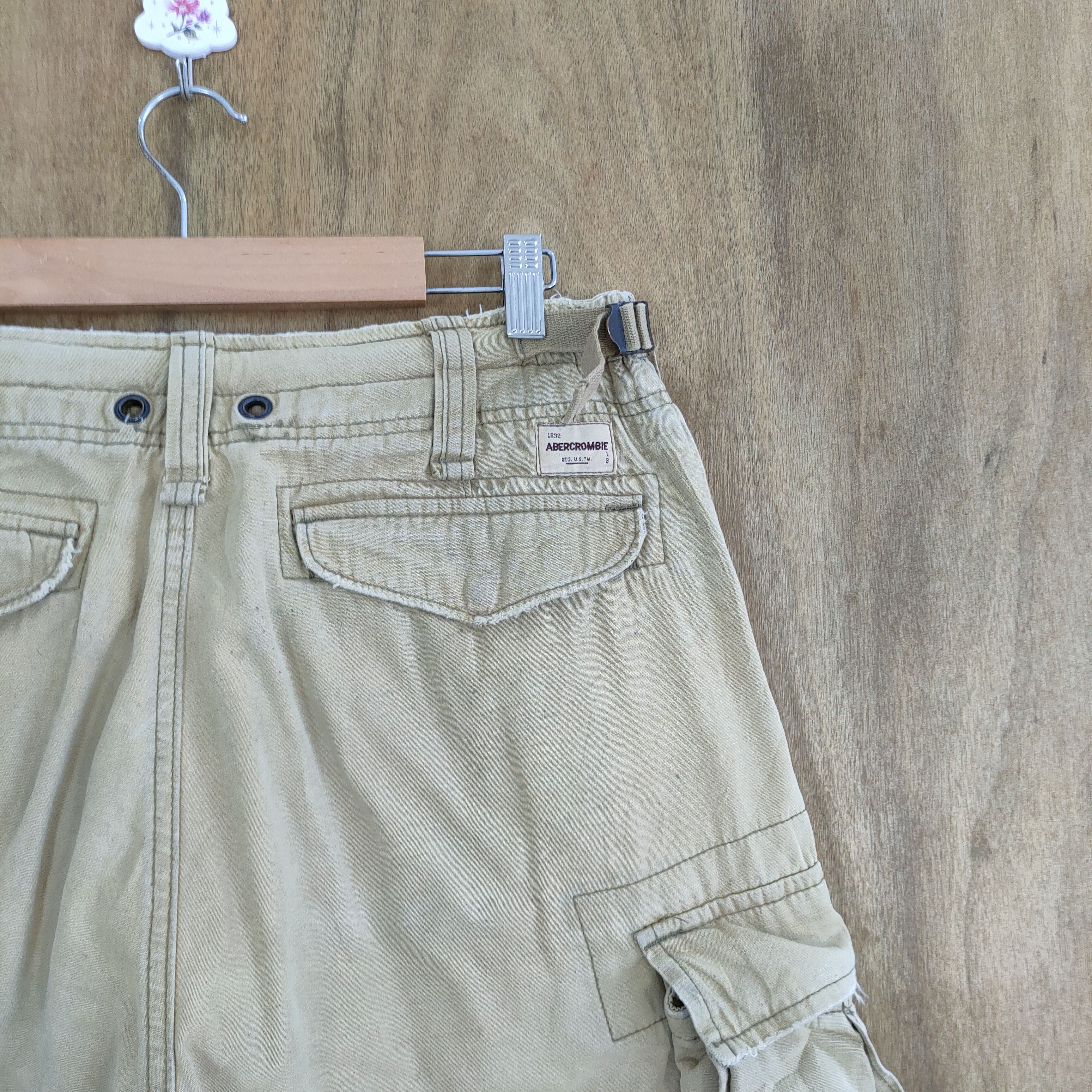 Abercrombie & Fitch ABERCROMBIE VINTAGE FADED BAGGY CARGO PANTS Size US 30 / EU 46 - 14 Thumbnail