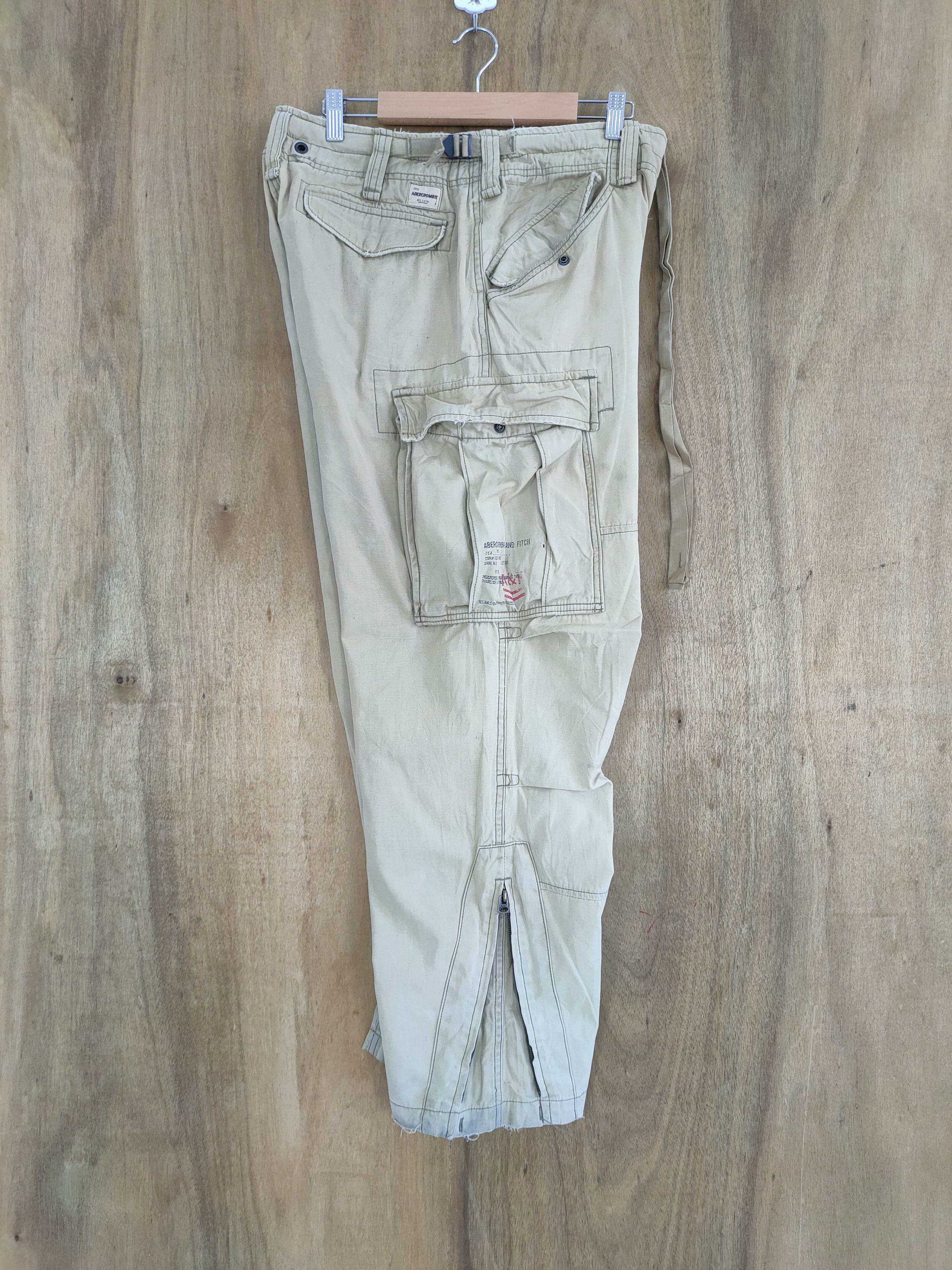 Abercrombie & Fitch ABERCROMBIE VINTAGE FADED BAGGY CARGO PANTS Size US 30 / EU 46 - 18 Thumbnail