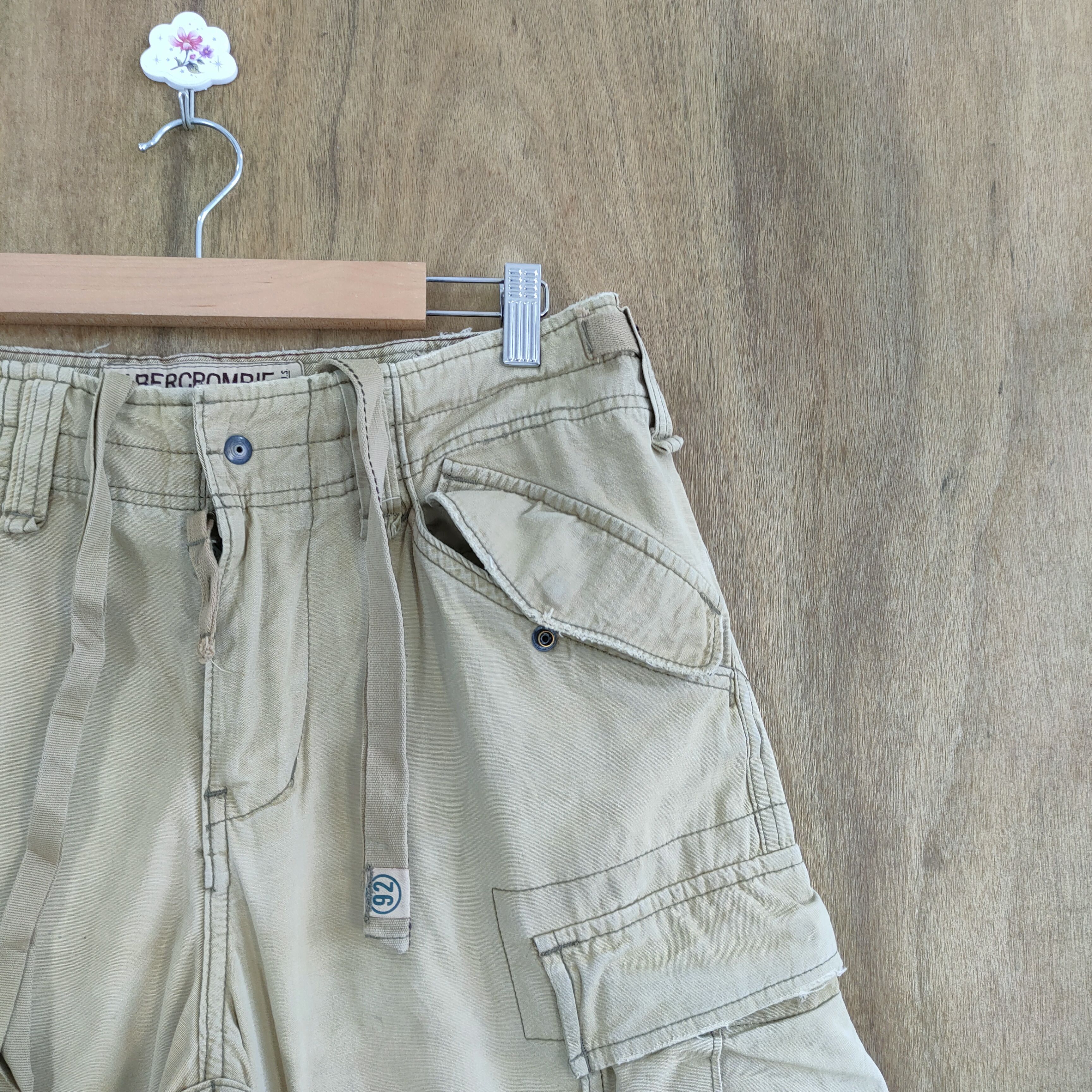 Abercrombie & Fitch ABERCROMBIE VINTAGE FADED BAGGY CARGO PANTS Size US 30 / EU 46 - 5 Thumbnail