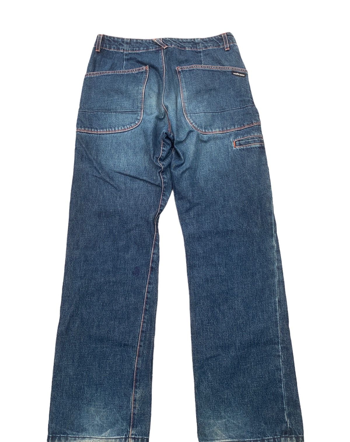 Vintage Volcom Stone work blue denim pants made in Usa