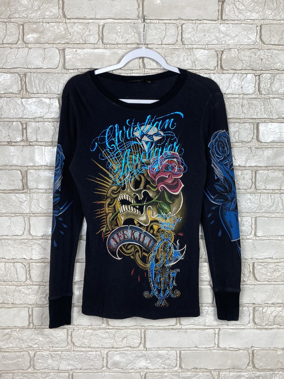 Christian Audigier × Ed Hardy Christian Audigier all over print skulls bird long sleeve Size US M / EU 48-50 / 2 - 1 Thumbnail