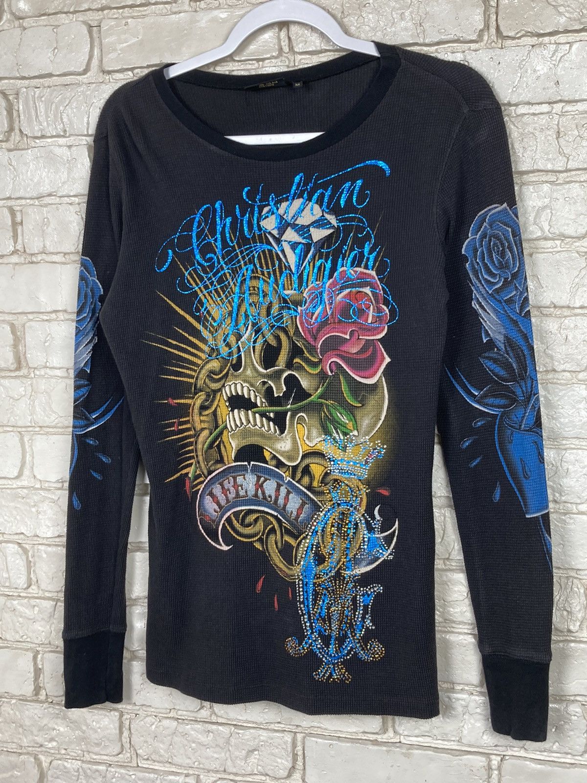 Christian Audigier × Ed Hardy Christian Audigier all over print skulls bird long sleeve Size US M / EU 48-50 / 2 - 2 Thumbnail