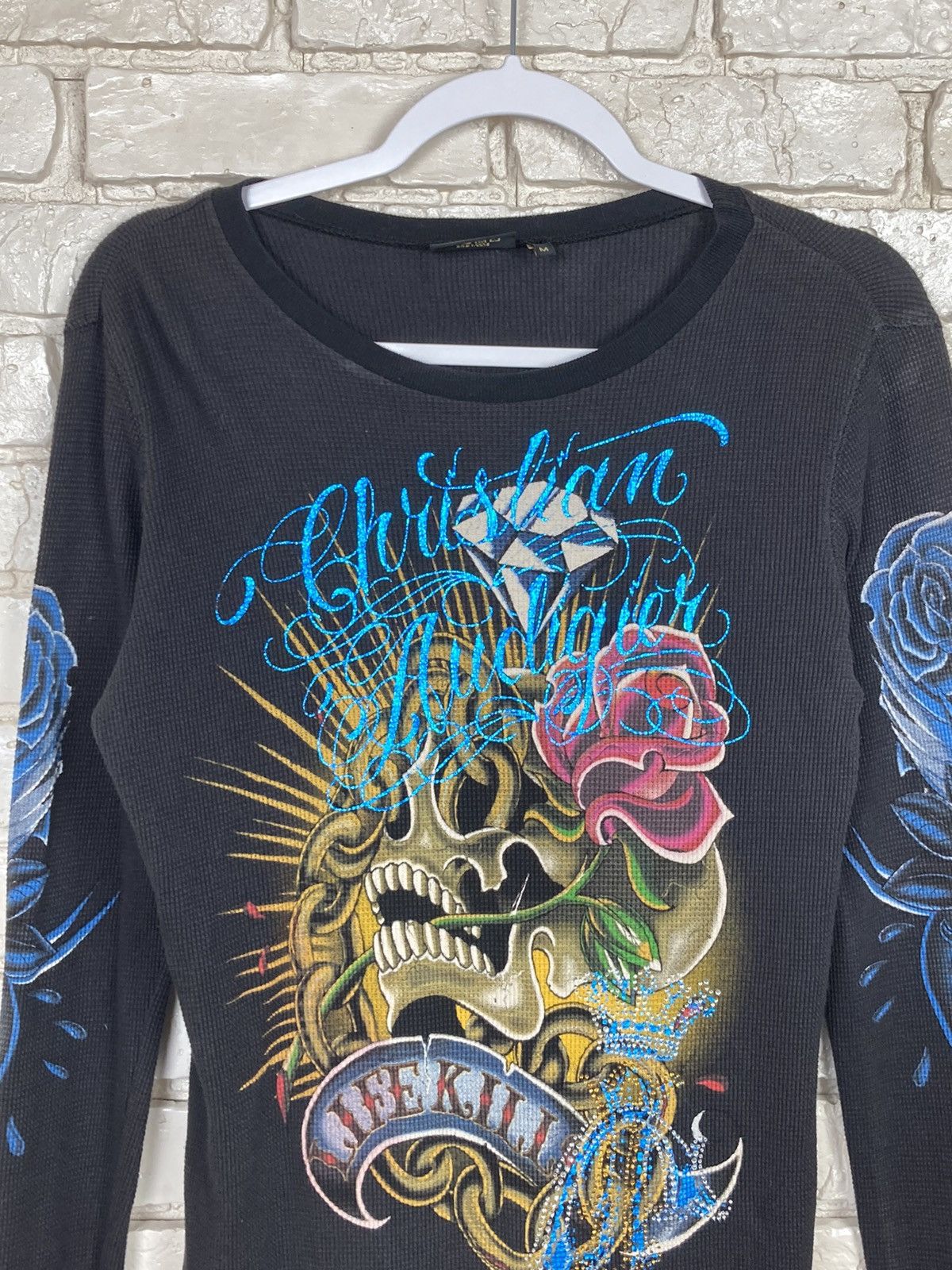Christian Audigier × Ed Hardy Christian Audigier all over print skulls bird long sleeve Size US M / EU 48-50 / 2 - 3 Thumbnail
