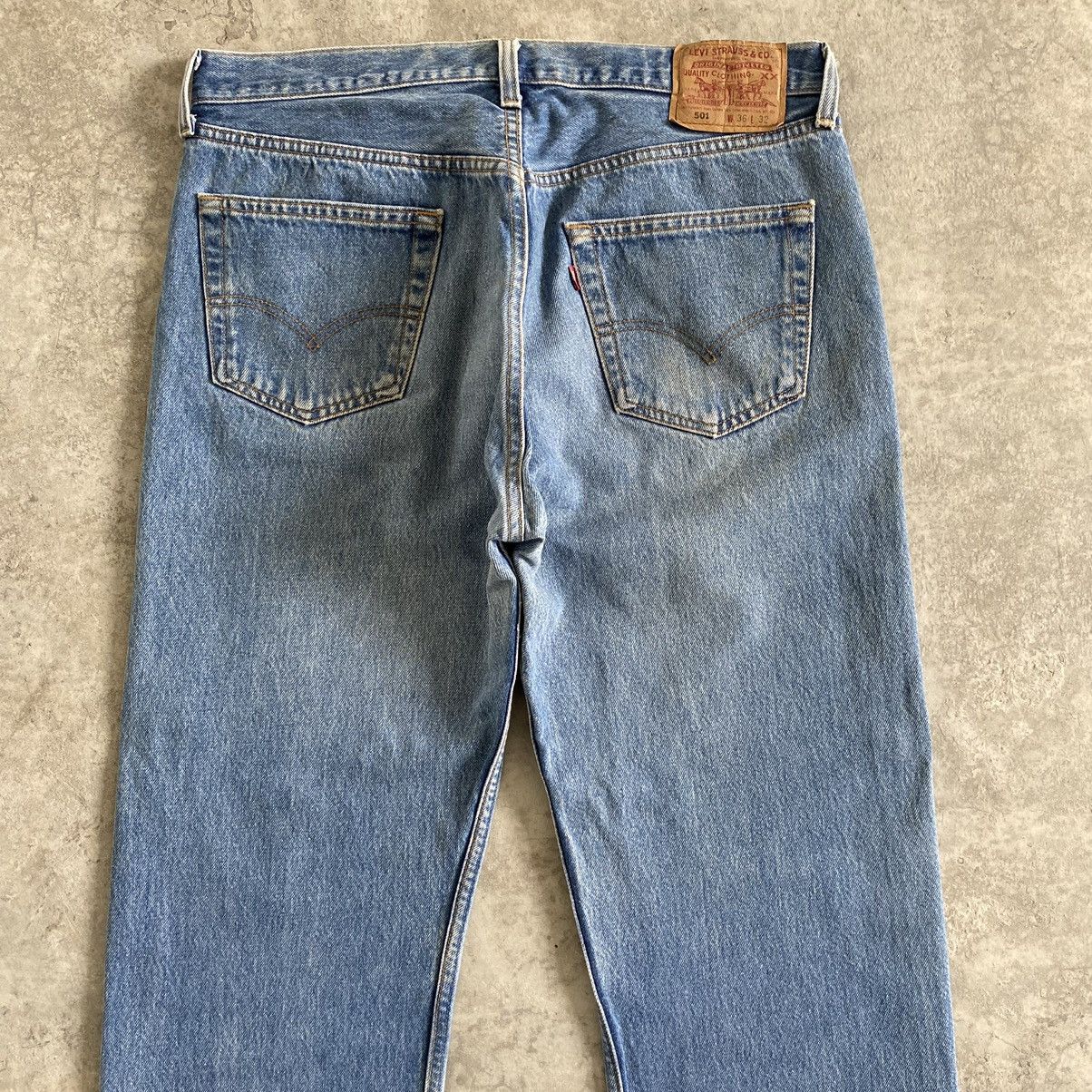 Levi's × Vintage Size 35x31.5 VTG Levi's 501 Stonewashed Blue Jeans Size US 35 - 12 Thumbnail