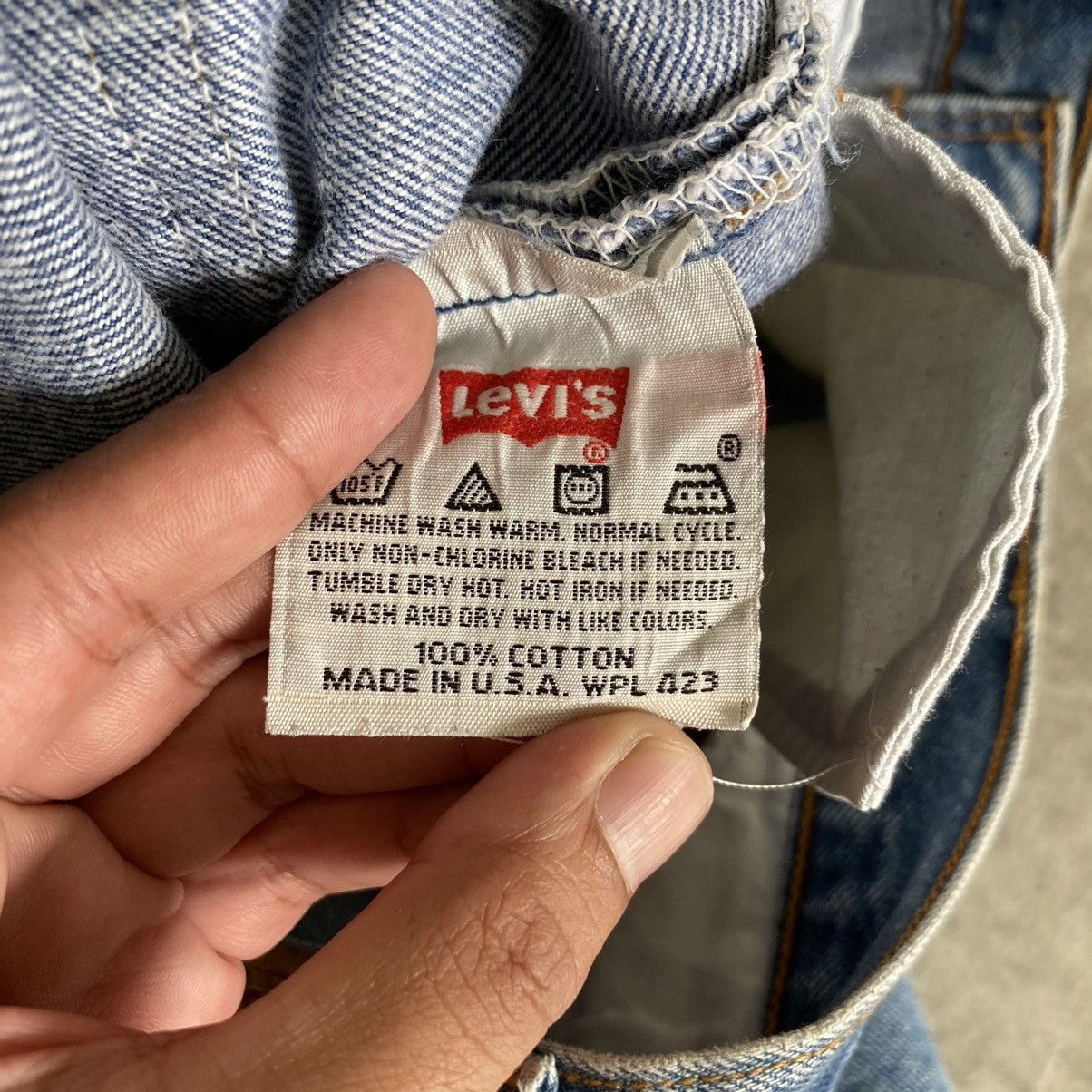 Levi's × Vintage Size 35x31.5 VTG Levi's 501 Stonewashed Blue Jeans Size US 35 - 20 Thumbnail