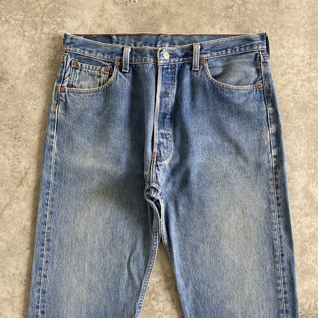 Levi's × Vintage Size 35x31.5 VTG Levi's 501 Stonewashed Blue Jeans Size US 35 - 6 Thumbnail