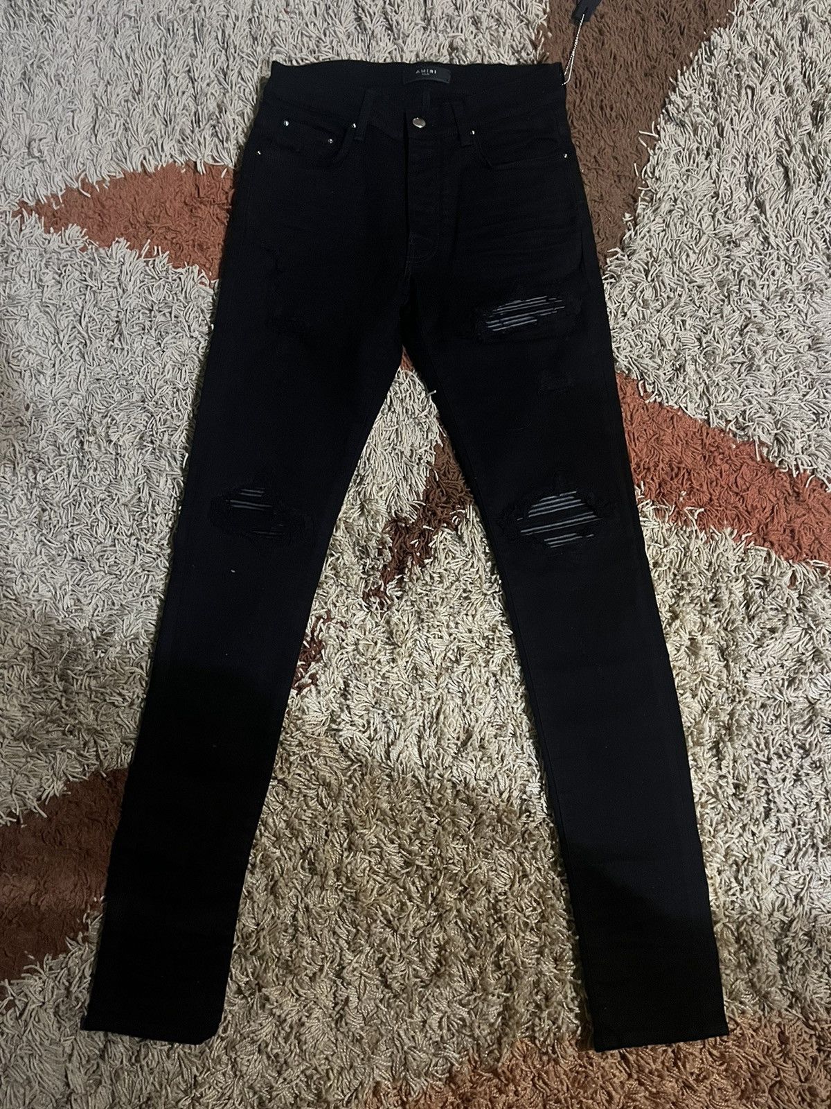 Amiri Amiri Flocked Paisley Bandana Jeans | Grailed