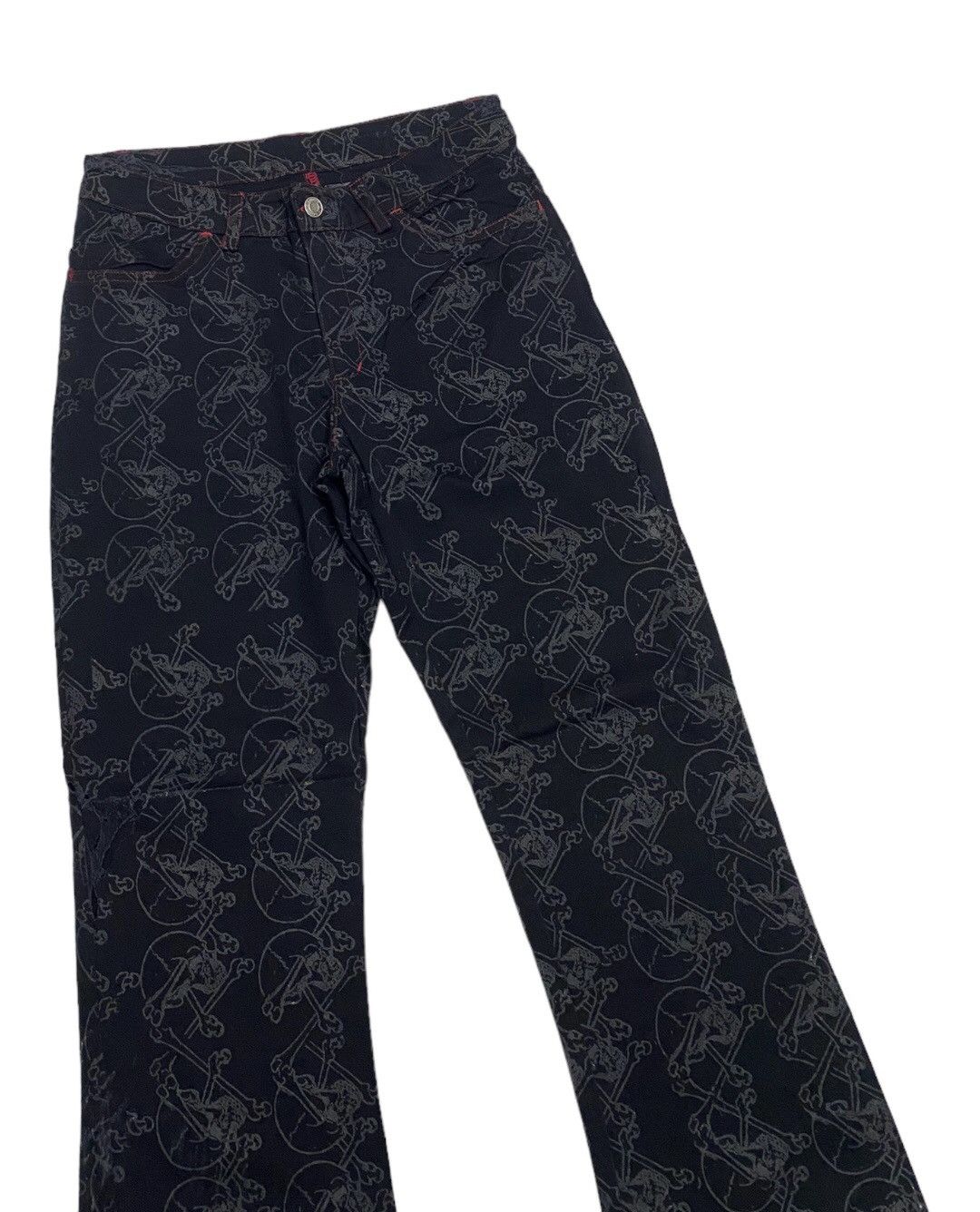 Hysteric Glamour × Japanese Brand 🔥H.ANARCHYISM FOREVER ANARCHY FLARE SKULLS PANT Size US 28 / EU 44 - 5 Thumbnail