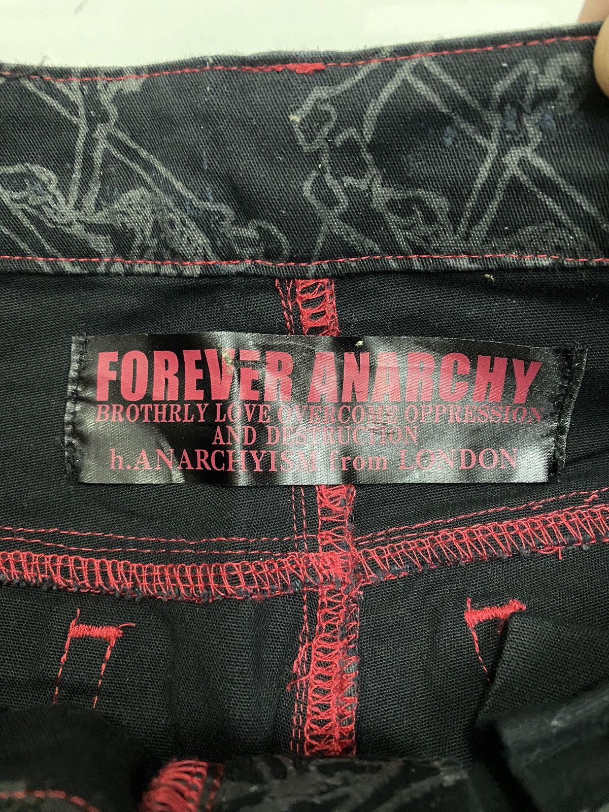 Hysteric Glamour × Japanese Brand 🔥H.ANARCHYISM FOREVER ANARCHY FLARE SKULLS PANT Size US 28 / EU 44 - 8 Thumbnail
