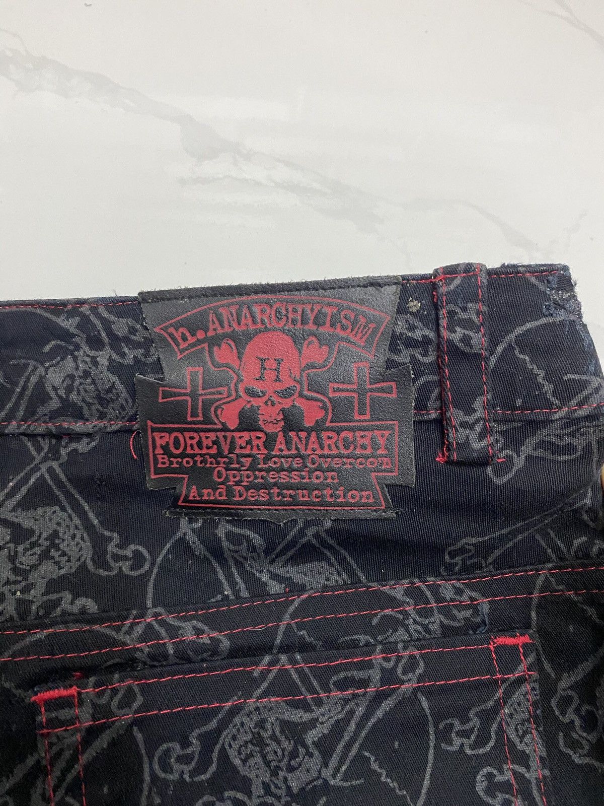 Hysteric Glamour × Japanese Brand 🔥H.ANARCHYISM FOREVER ANARCHY FLARE SKULLS PANT Size US 28 / EU 44 - 9 Thumbnail