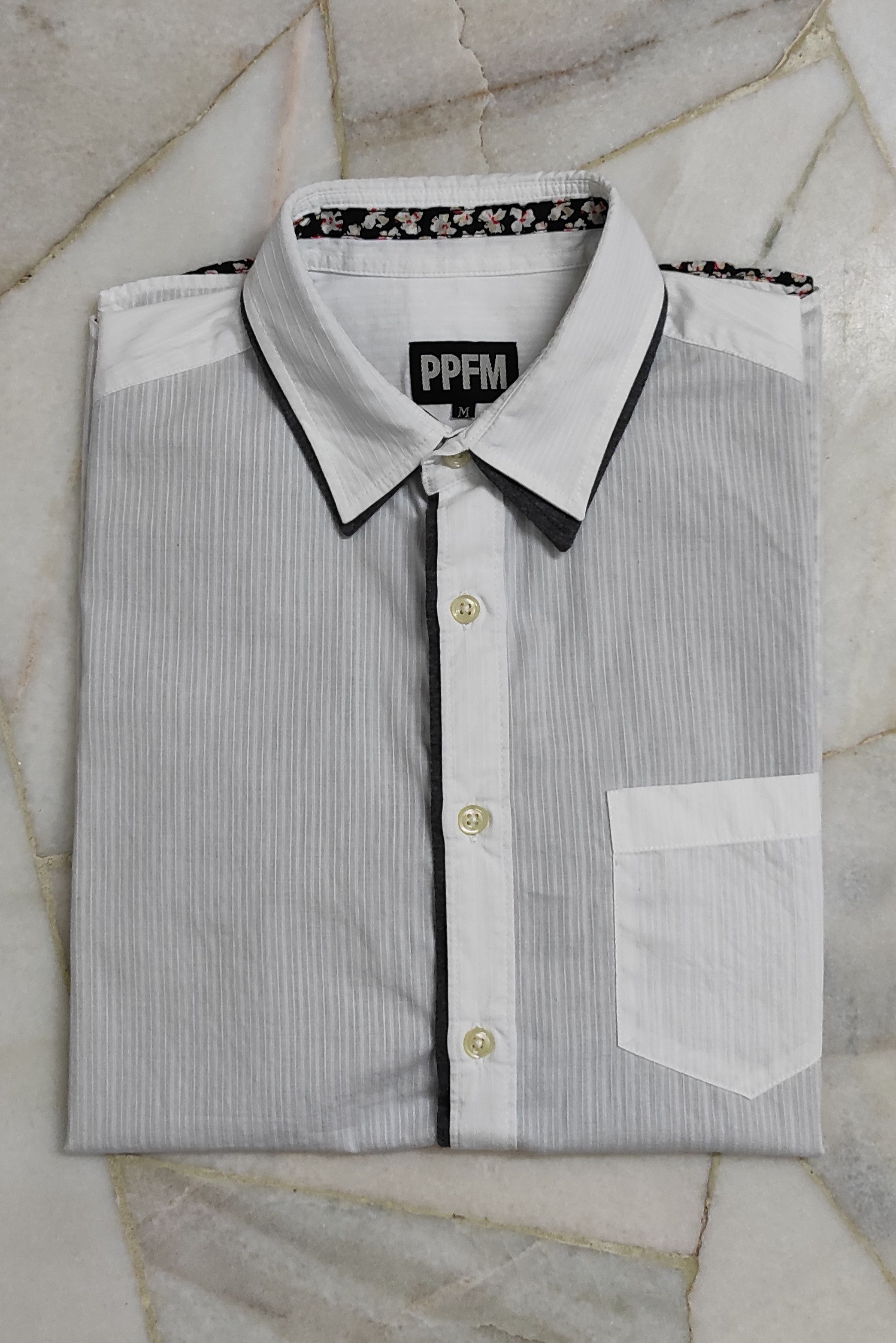 Japanese Brand Archive PPFM Liberty floral double layer button shirt Size US M / EU 48-50 / 2 - 10 Thumbnail