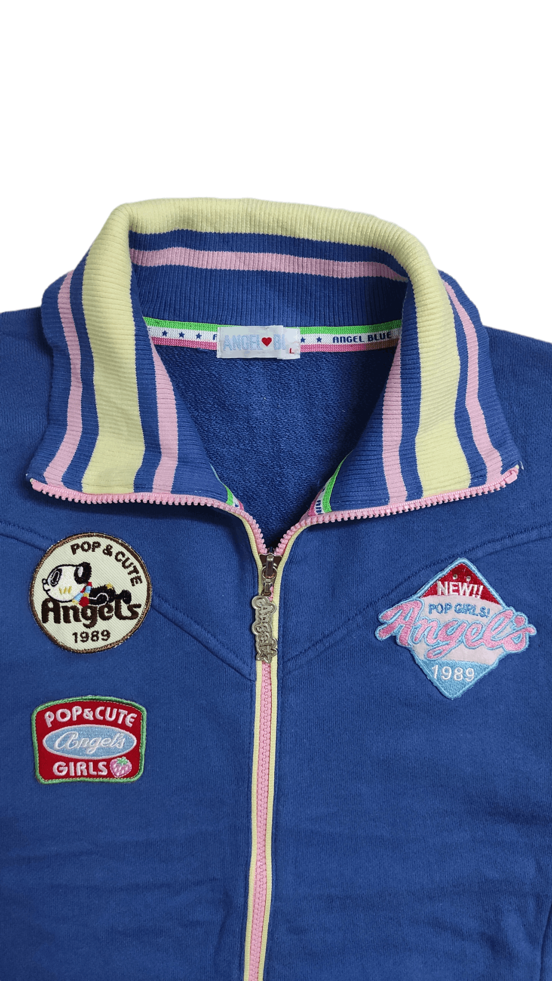 Angel Blue Vintage OG "99-"00 ANGEL BLUE POP GIRLS SWEAT ZIPPER JACKET Size L / US 10 / IT 46 - 15 Thumbnail