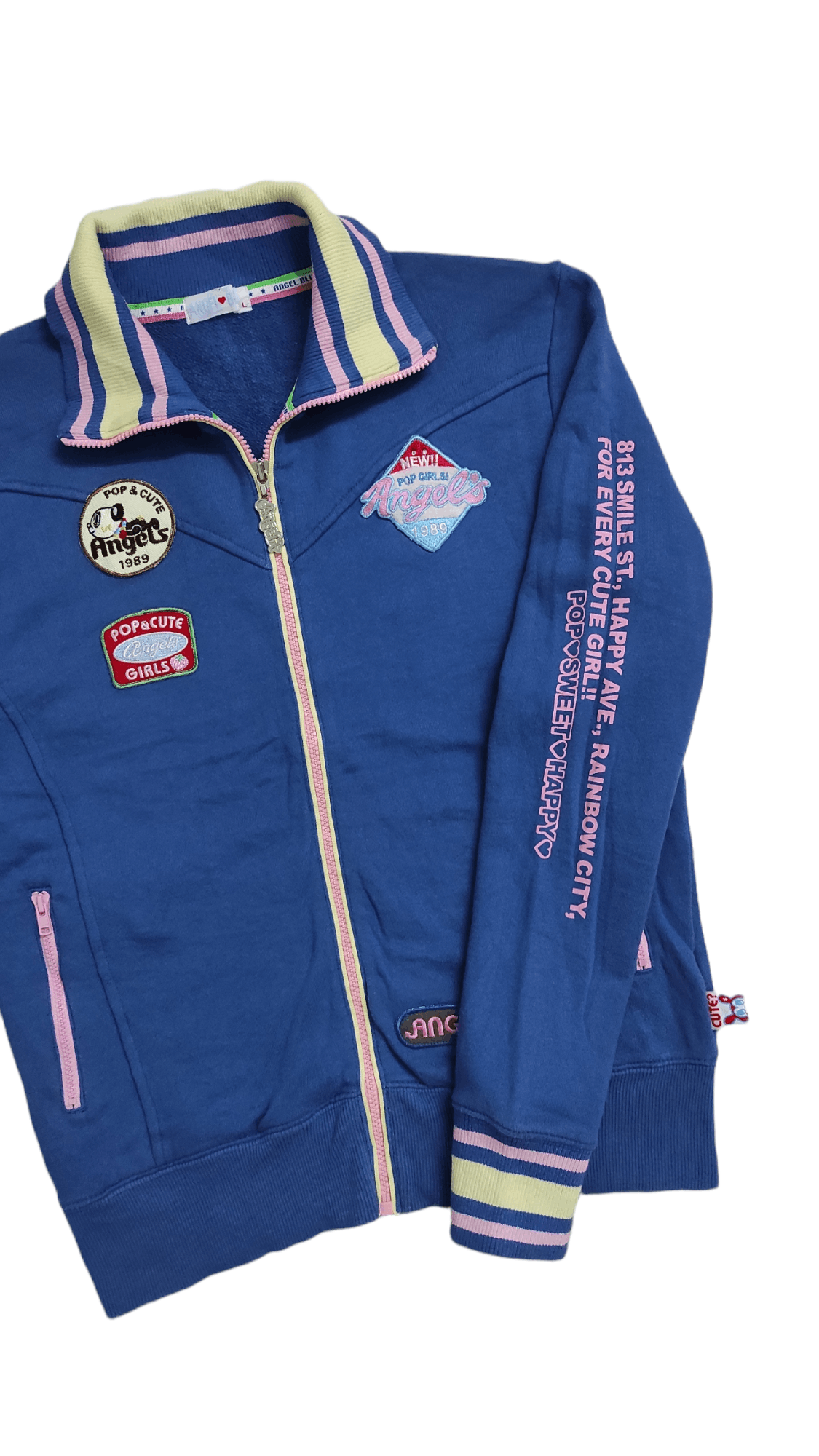 Angel Blue Vintage OG "99-"00 ANGEL BLUE POP GIRLS SWEAT ZIPPER JACKET Size L / US 10 / IT 46 - 4 Thumbnail