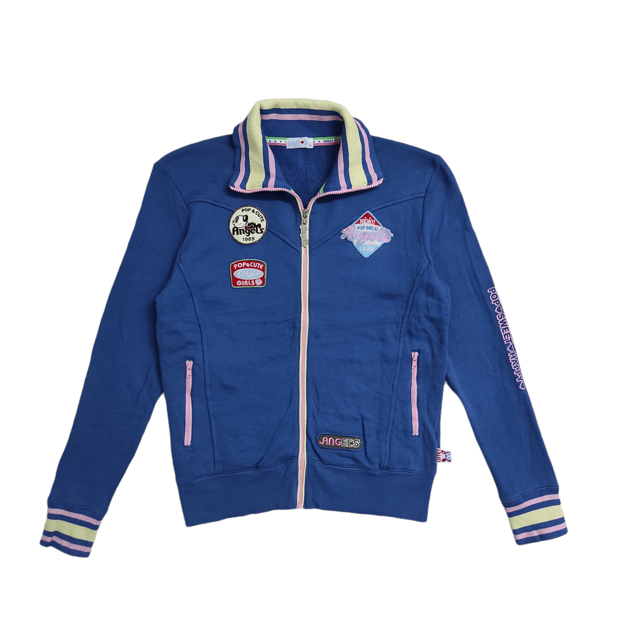 Angel Blue Vintage OG "99-"00 ANGEL BLUE POP GIRLS SWEAT ZIPPER JACKET Size L / US 10 / IT 46 - 3 Thumbnail