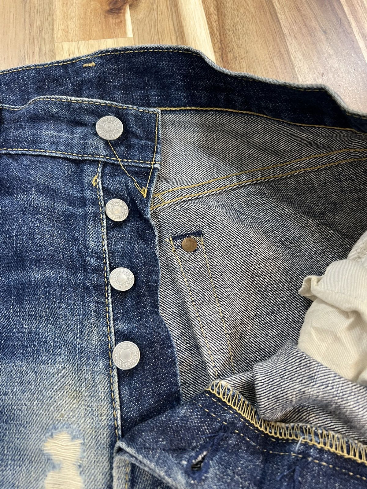 Levi's Vintage Levis 503B Big E Selvedge Denim Jeans Size US 31 - 8 Thumbnail